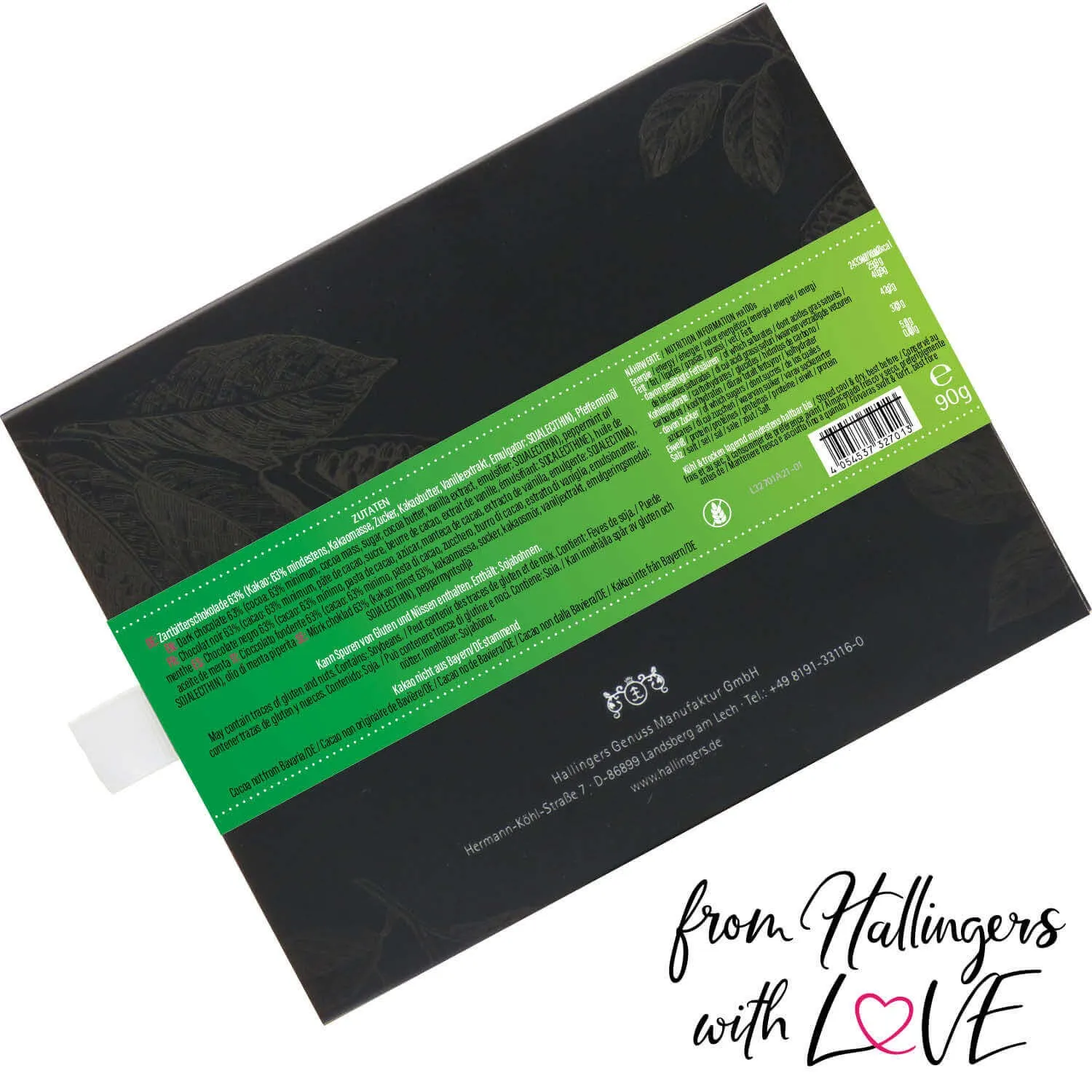 Happy Birthday Green (Schokoladentafel, Zartbitter)