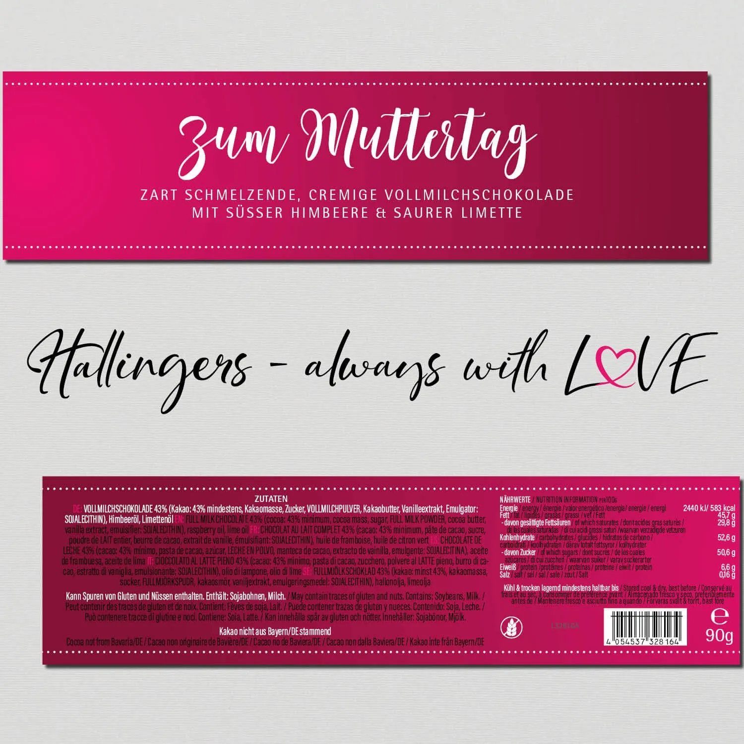 Zum Muttertag (Schokoladentafel, Vollmilch)
