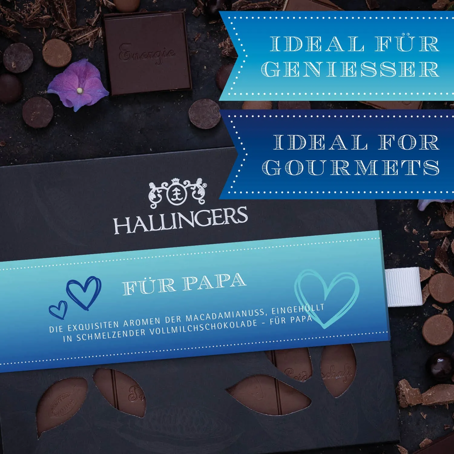 Mit Nougat aus der Königin der Nüsse, der Macadamianuss!