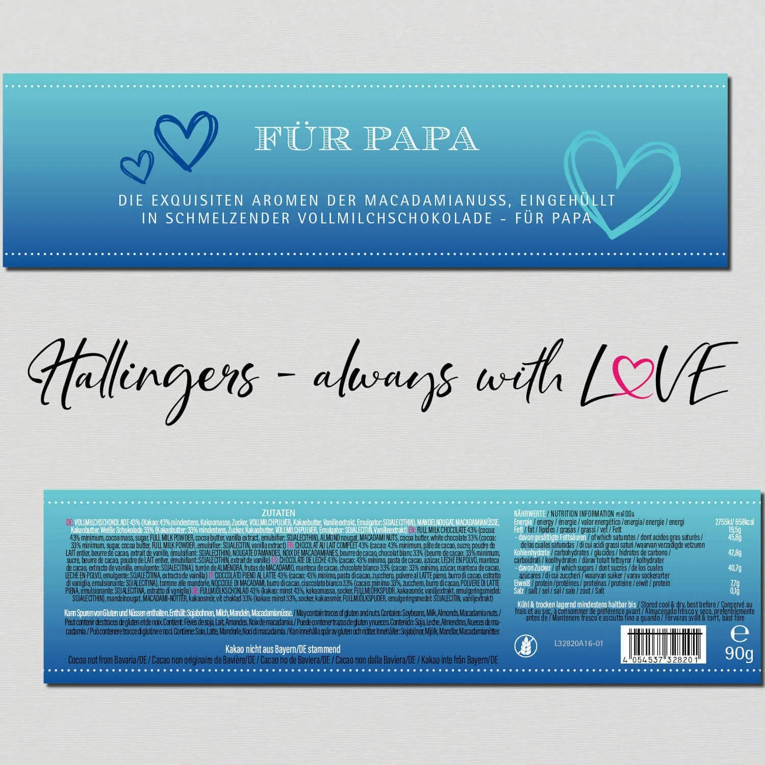 10x Für Papa (Schokoladentafel, Vollmilch)