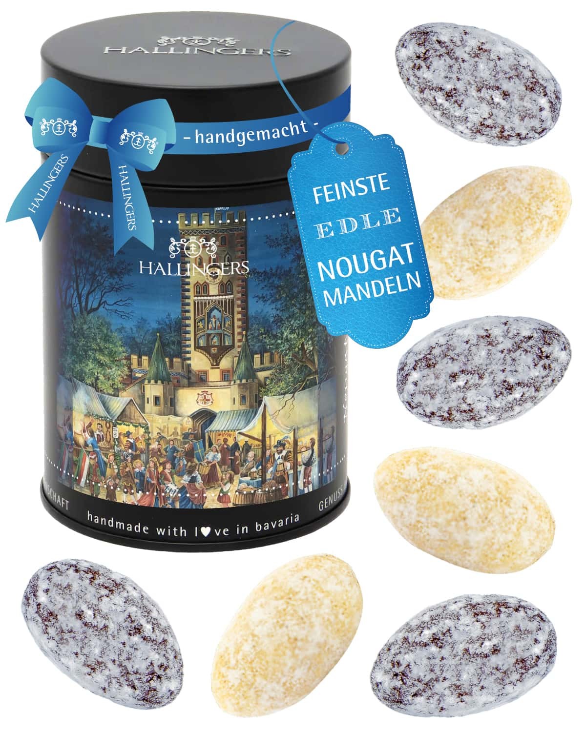 Nougat-Mandeln Geschenk - handmade ohne Alkohol "Ruethenfest" - Hallingers Genuss Manufaktur
