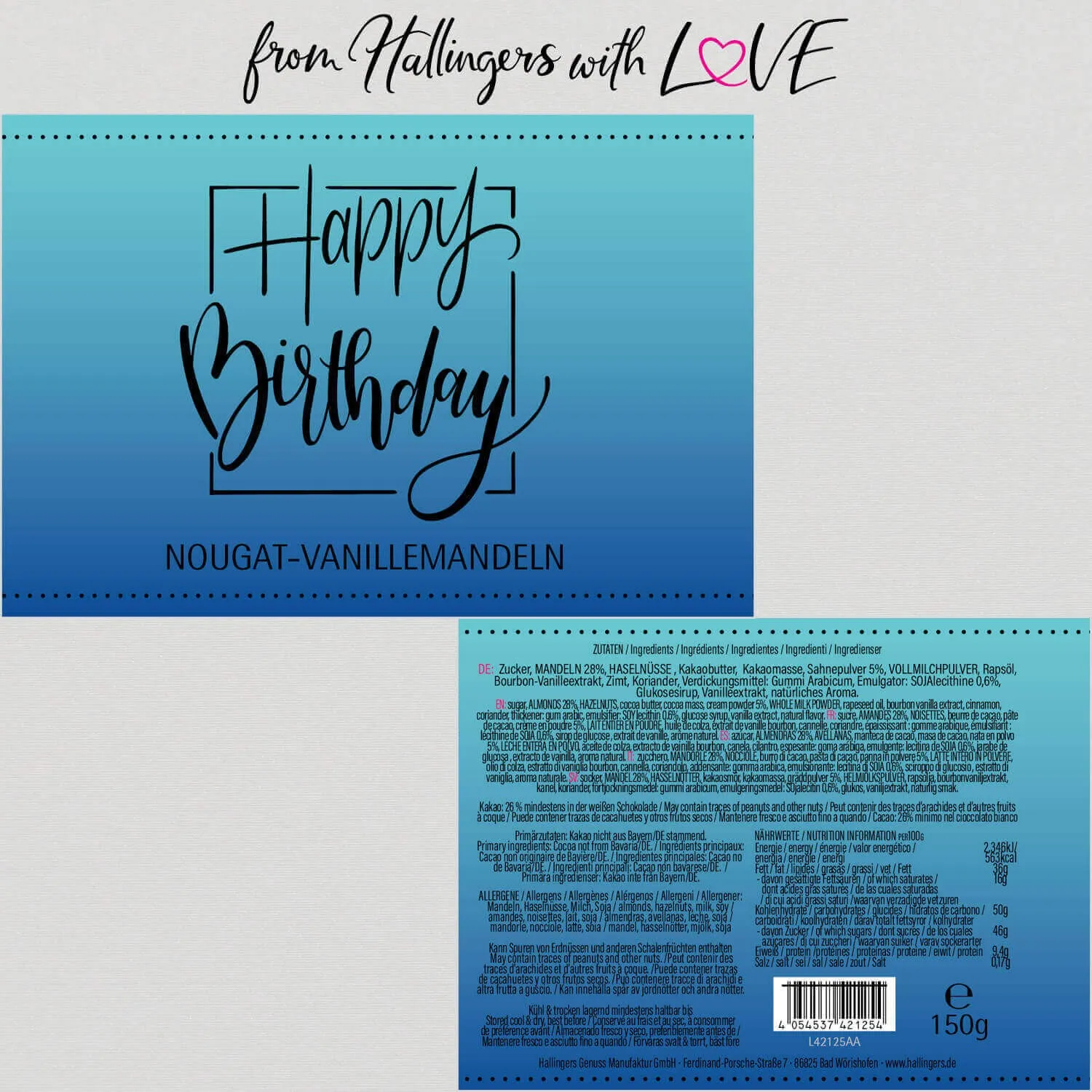 Happy Birthday (Nougat-Vanille-Mandeln)