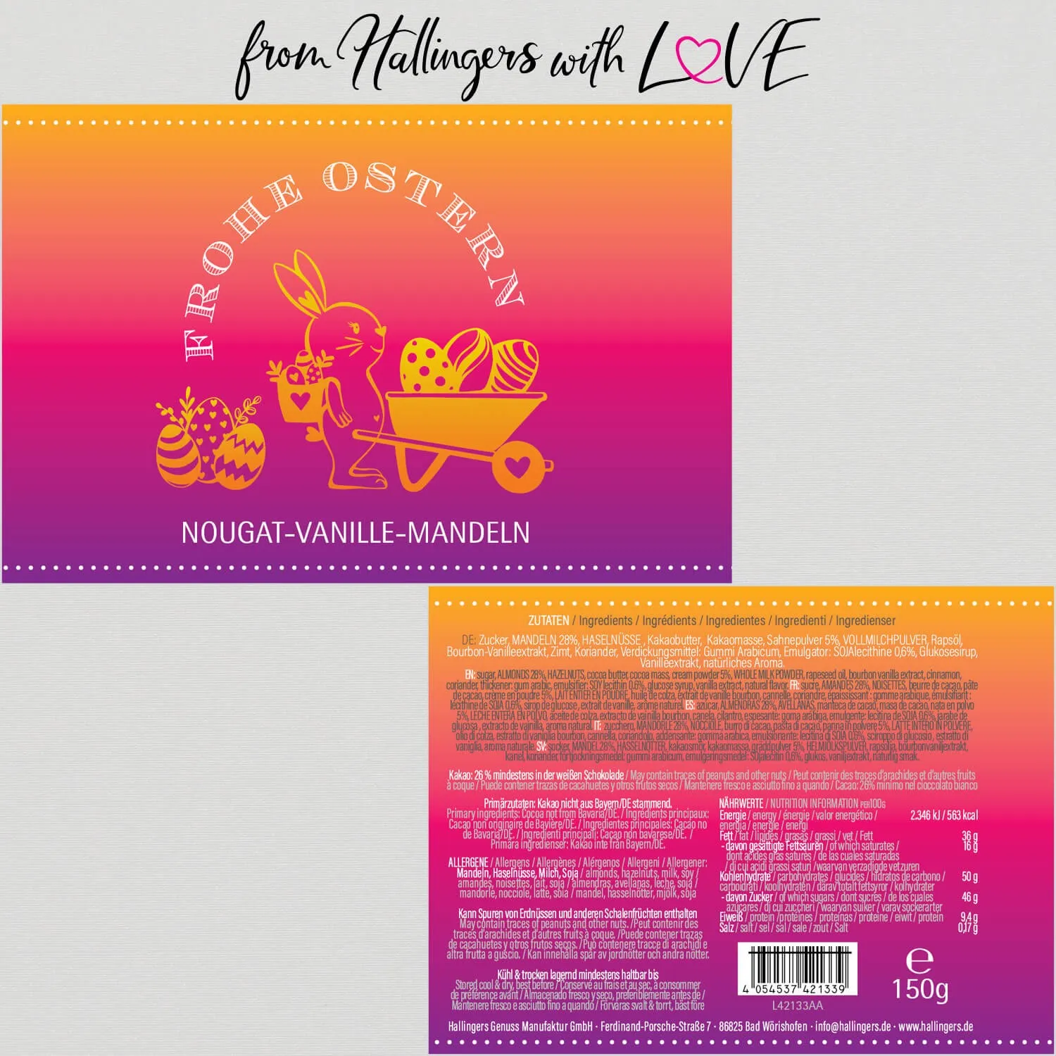 Frohe Ostern (Nougat-Vanille-Mandeln)