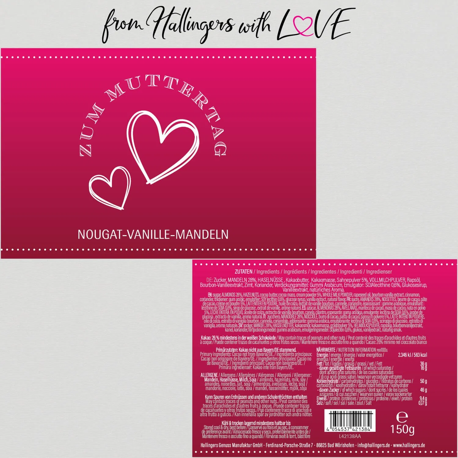 Zum Muttertag (Nougat-Vanille-Mandeln)