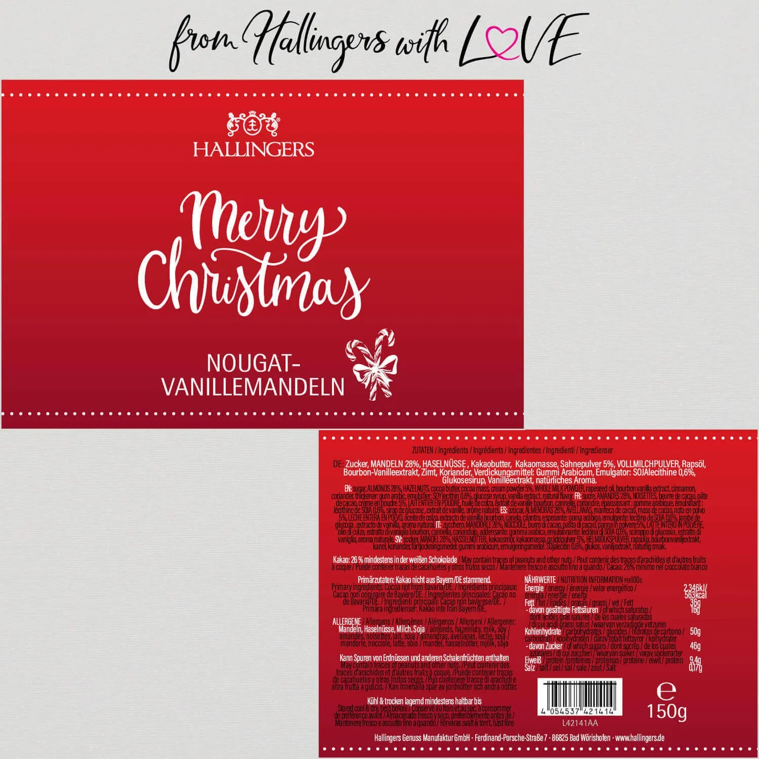 Merry Christmas (Nougat-Vanille-Mandeln)