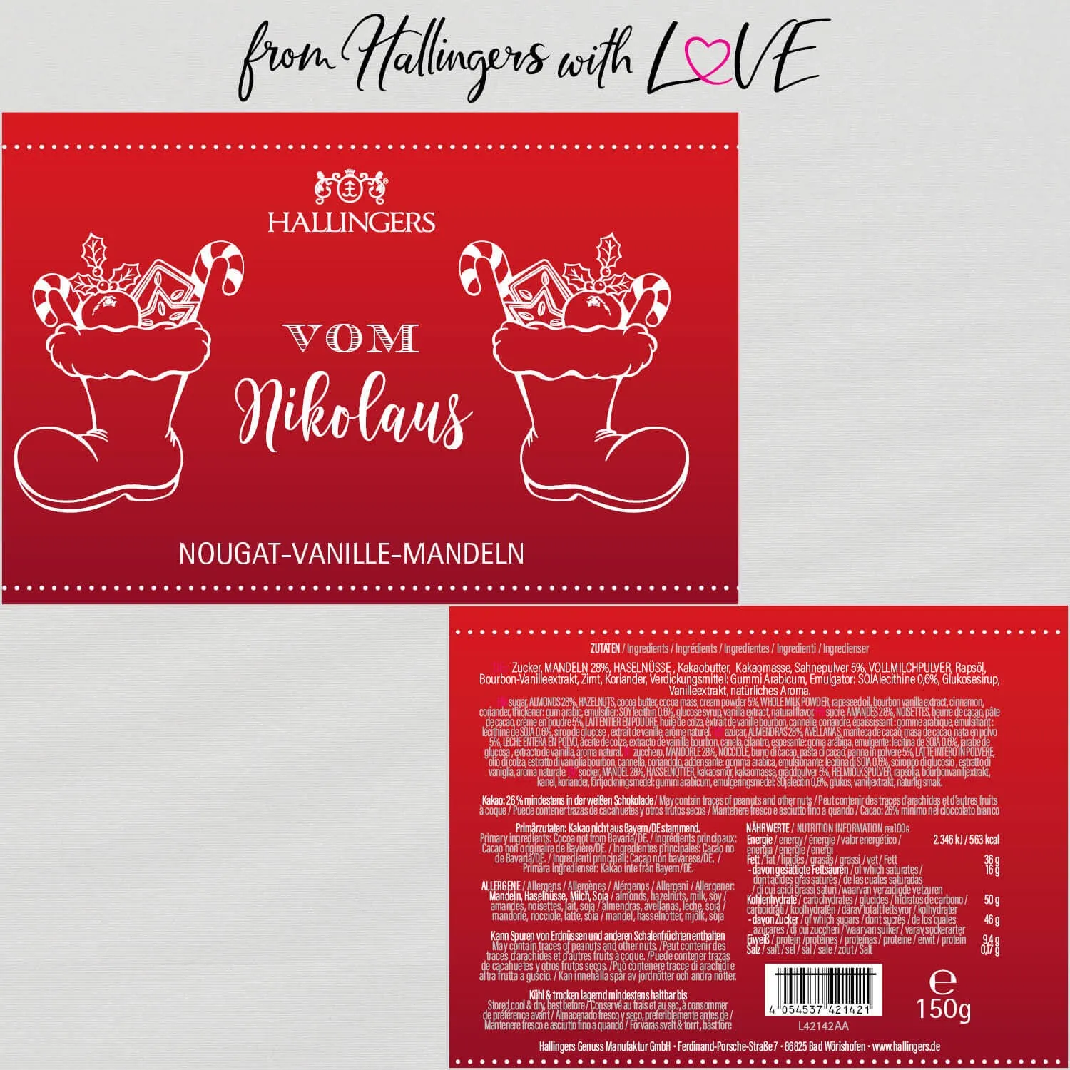 Vom Nikolaus (Nougat-Vanille-Mandeln)