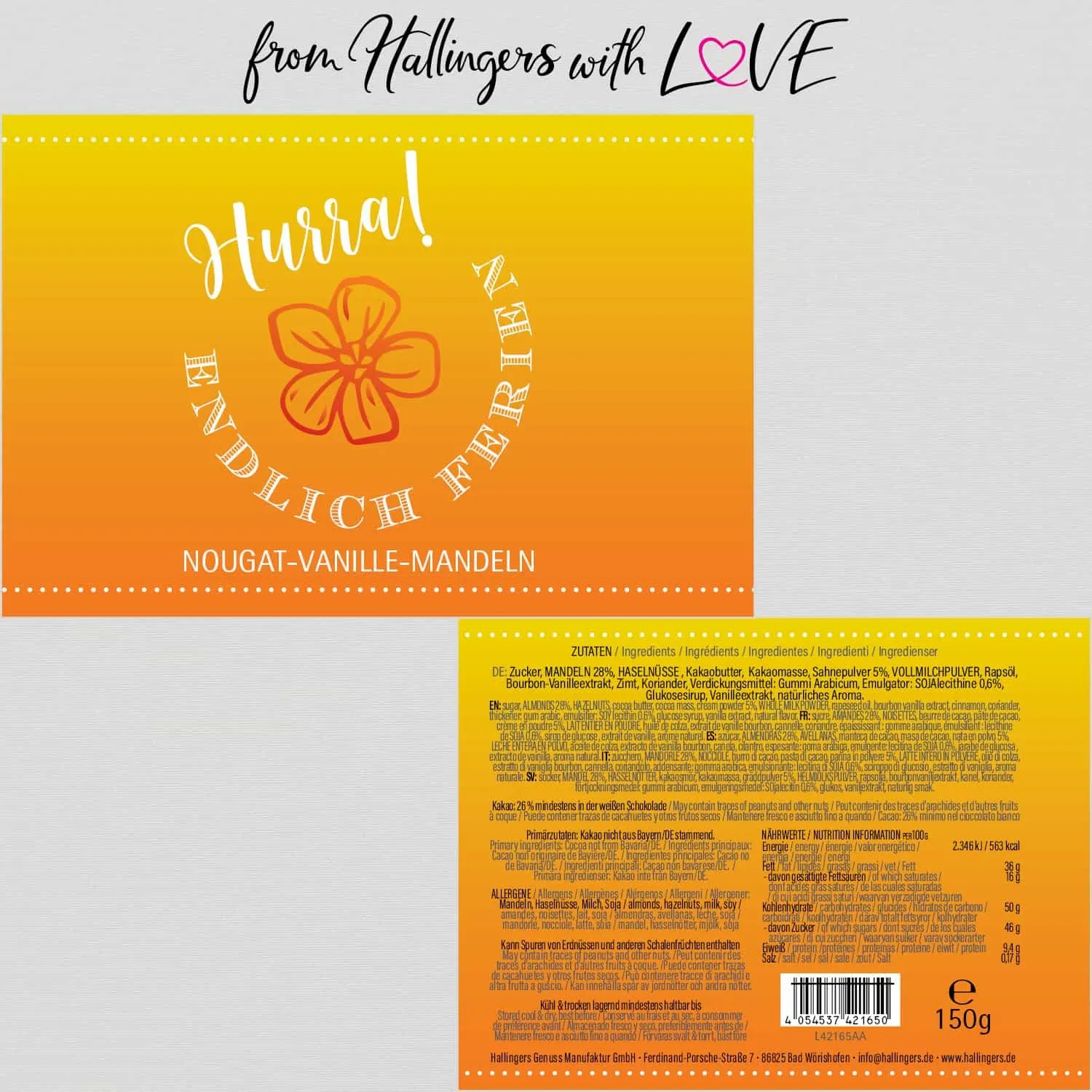 Hurra! Endlich Ferien (Nougat-Vanille-Mandeln)