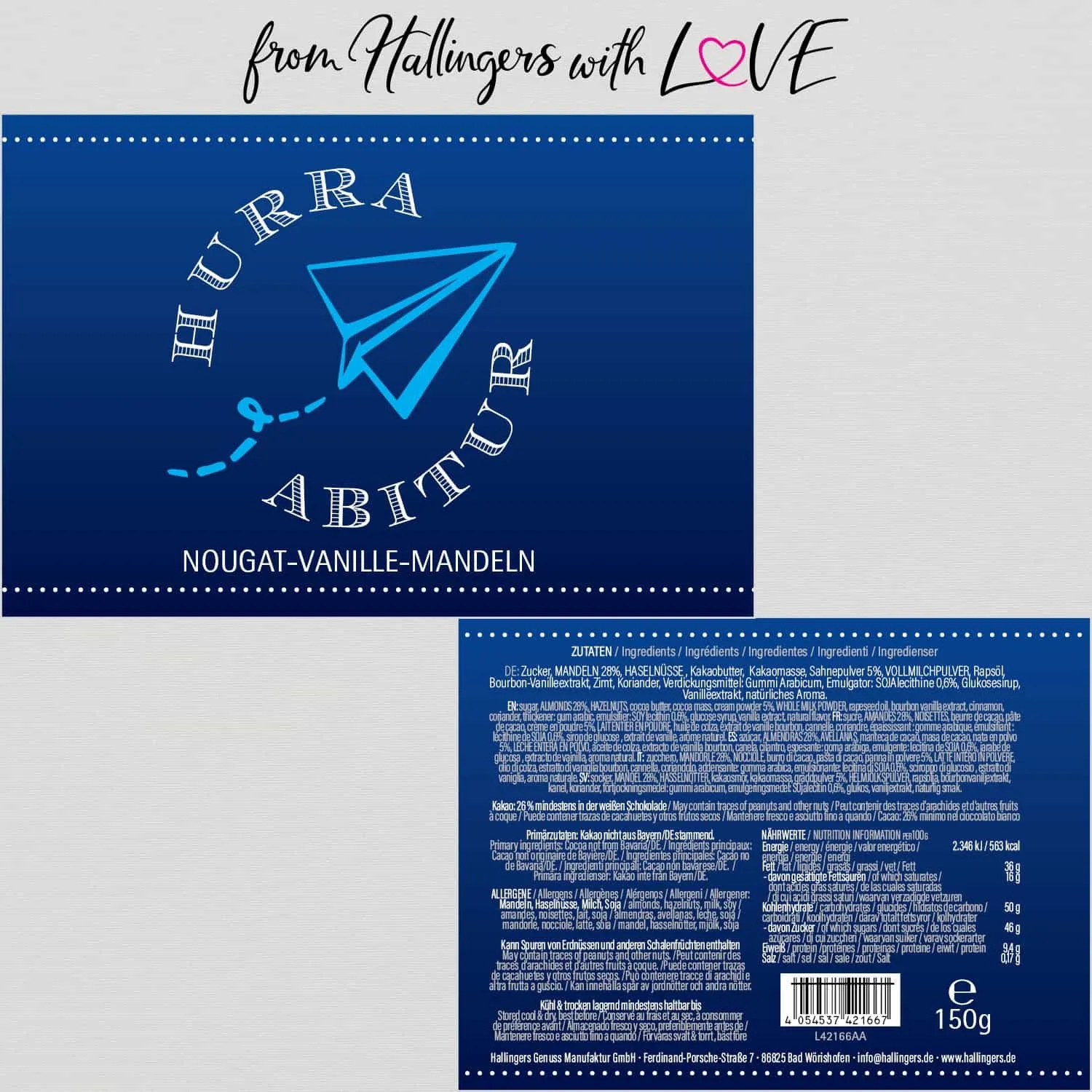 Hurra Abitur (Nougat-Vanille-Mandeln)