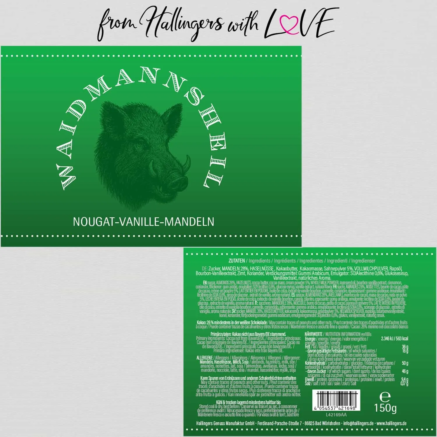 Waidmannsheil (Nougat-Vanille-Mandeln)