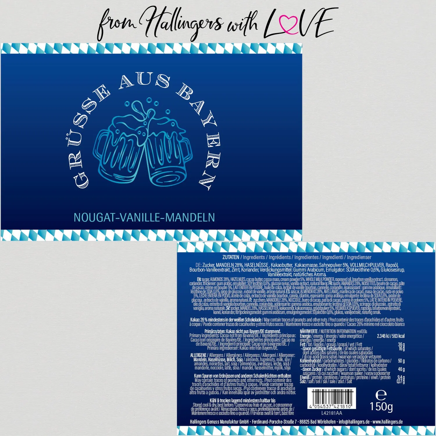 Grüße aus Bayern (Nougat-Vanille-Mandeln)