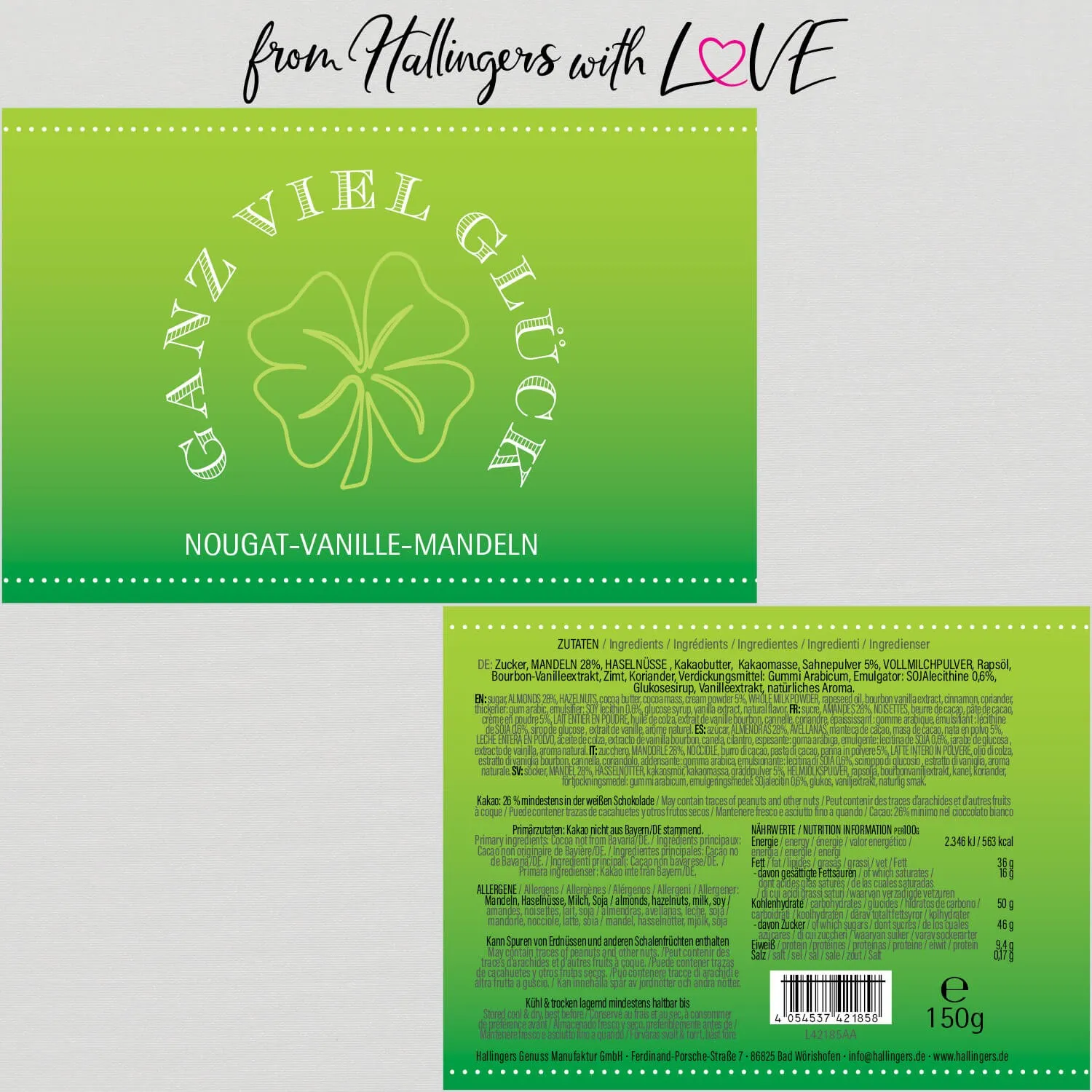 Ganz viel Glück (Nougat-Vanille-Mandeln)