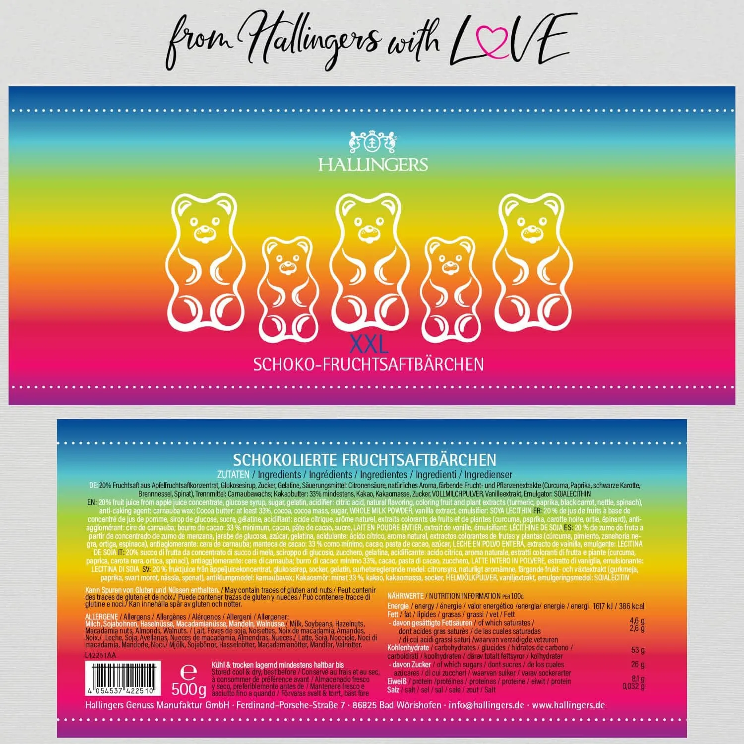 Schokolierte Fruchtsaftbärchen XXL (Schokolierte Fruchtsaftbärchen)