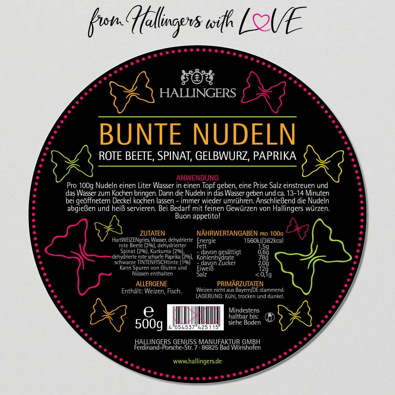 Bunte Nudeln im Mix (Italienische Pasta)