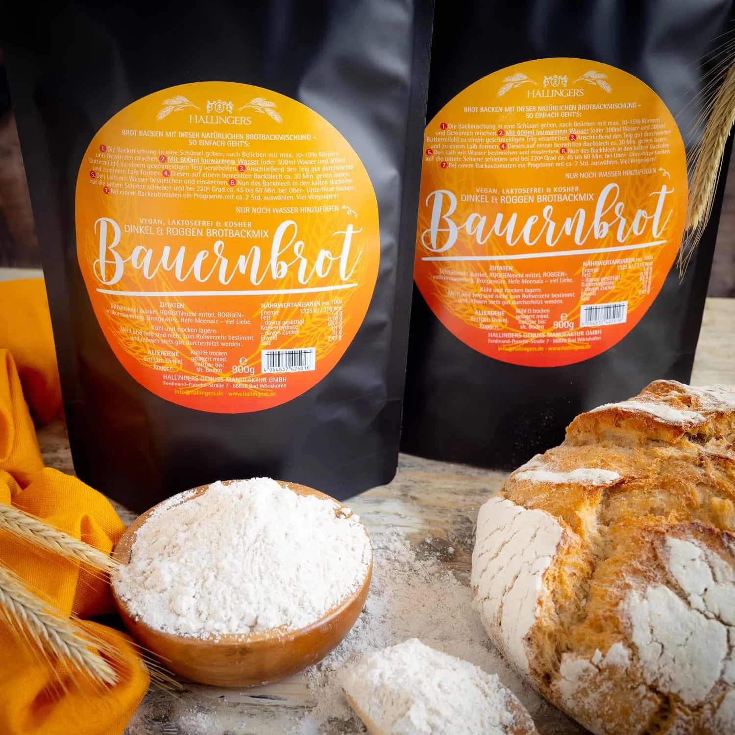 Unsere natürliche Brotbackmischung aus Sauerteig ergibt ein lockeres feinporiges Brot!