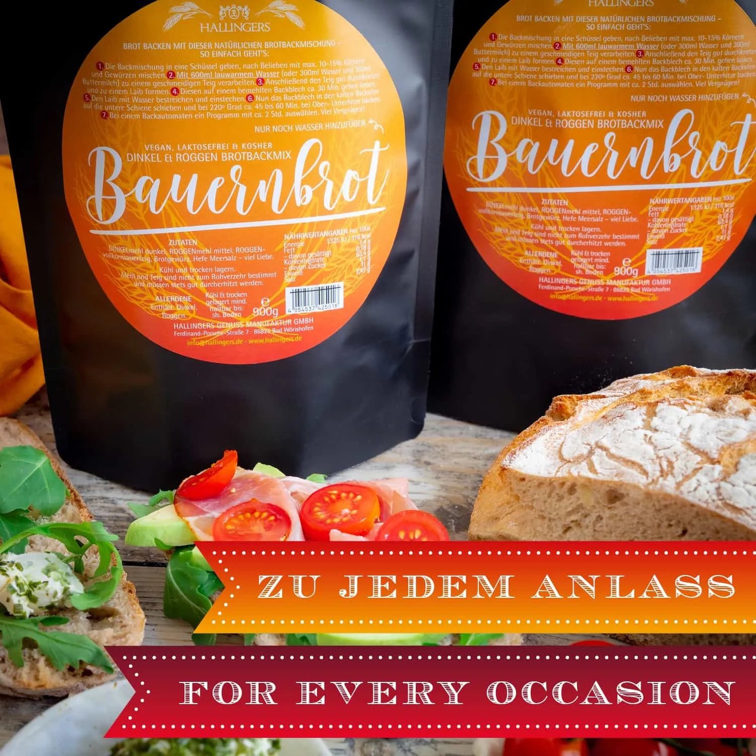 Sie benötigen nur noch 670 ml Wasser und schon können Sie losbacken!