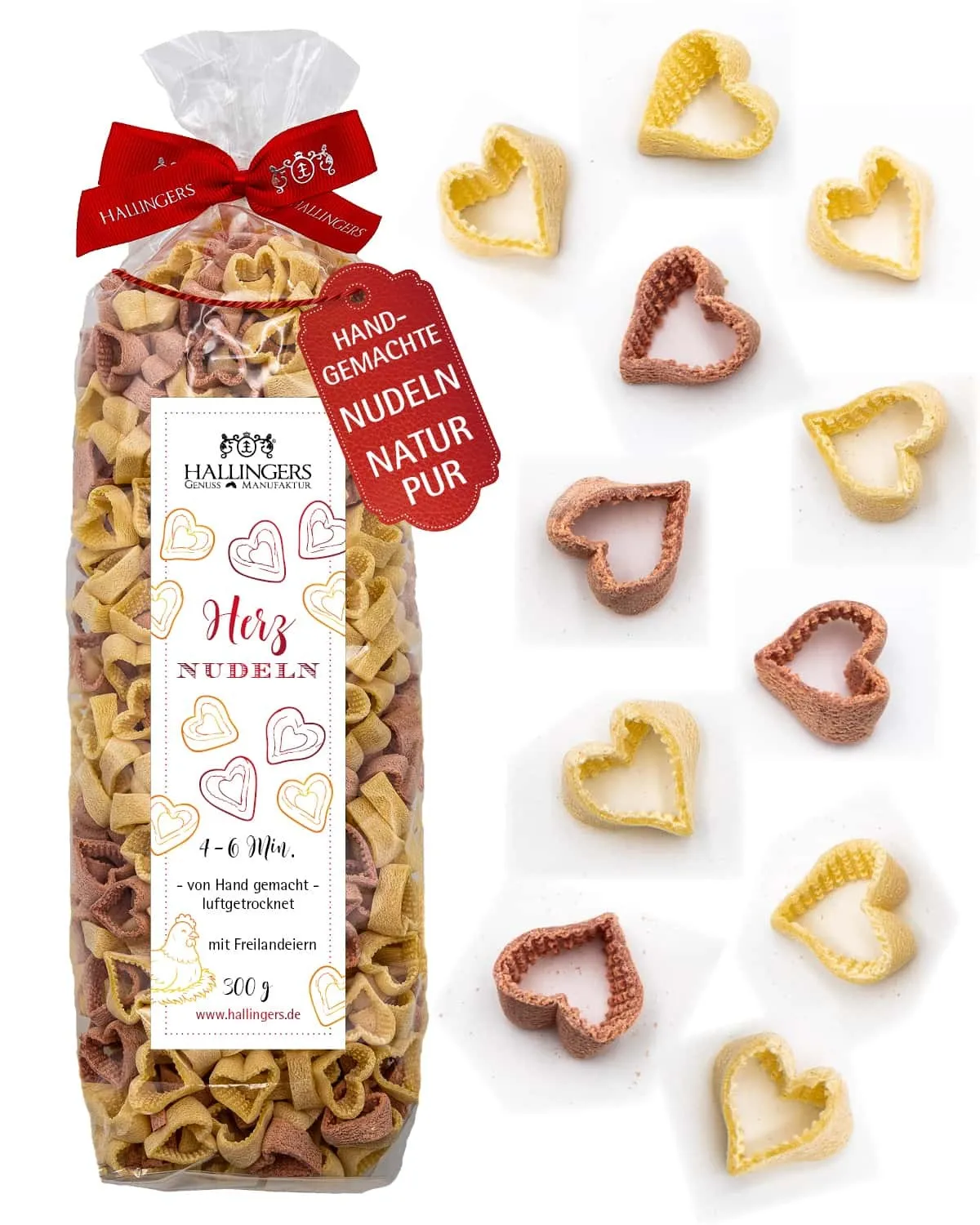 EDEL-PASTA AUS HARTWEIZENGRIES - Frisch produzierte Nudeln aus Freilandeiern & hochwertigem Hartweizengries, natürlich eingefärbt & ideal für besondere Genussmomente. Die besondere Geschenkidee für Feinschmecker & Pasta-Liebhaber