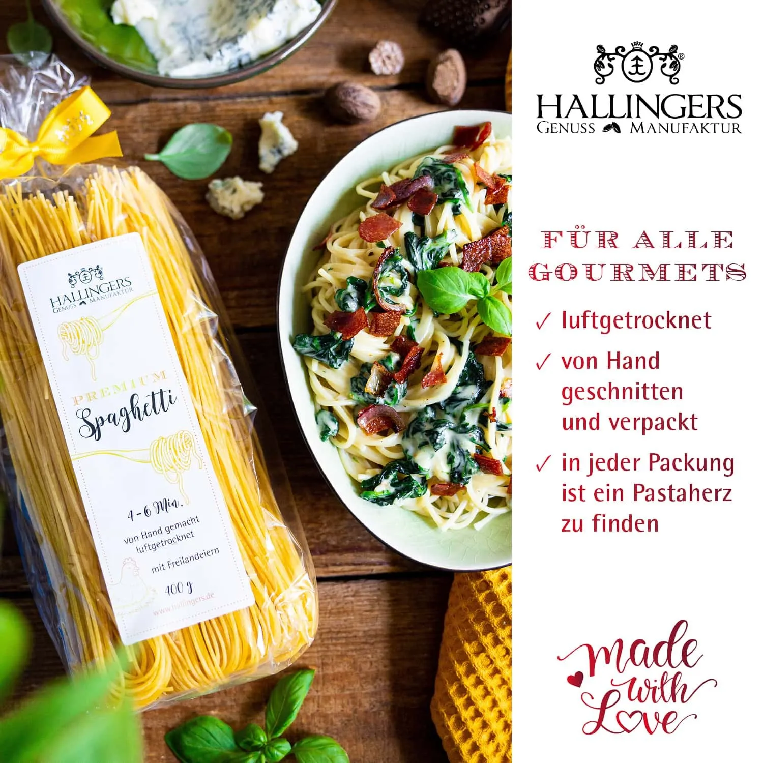 HANDWERK STATT MASSENWARE - Edition \Premium Spaghetti\: Schluss mit beliebiger Industriepasta ohne Persönlichkeit - der Unterschied zeigt sich dort, wo Geschmack, Textur und Qualität wichtiger sind als niedrige Produktionskosten