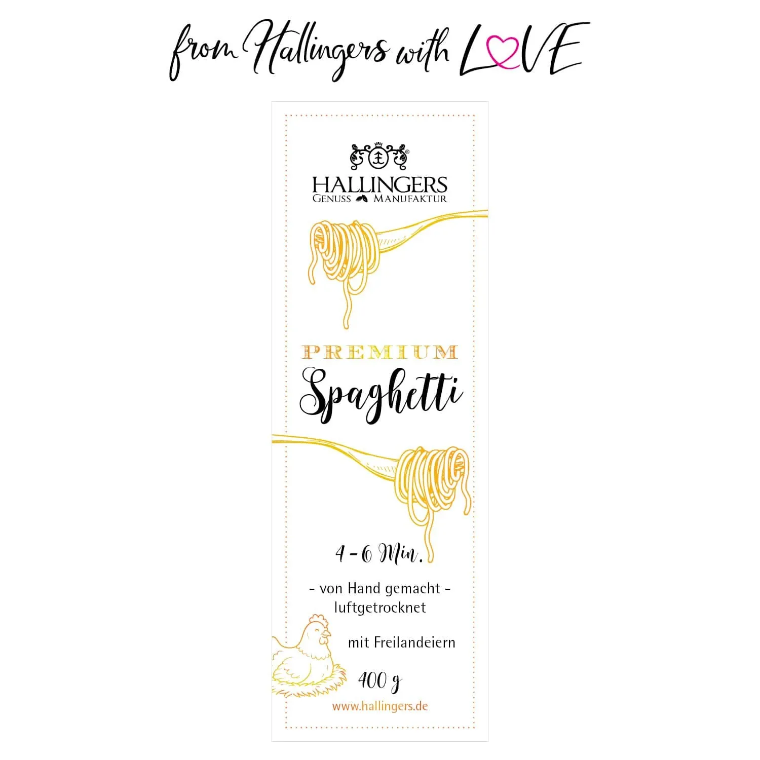 Premium Spaghetti - Edel-Pasta, aus Hartweizengries