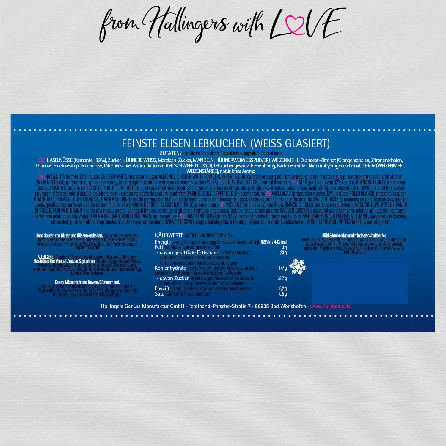 Weiß Glasiert (Elisenlebkuchen)