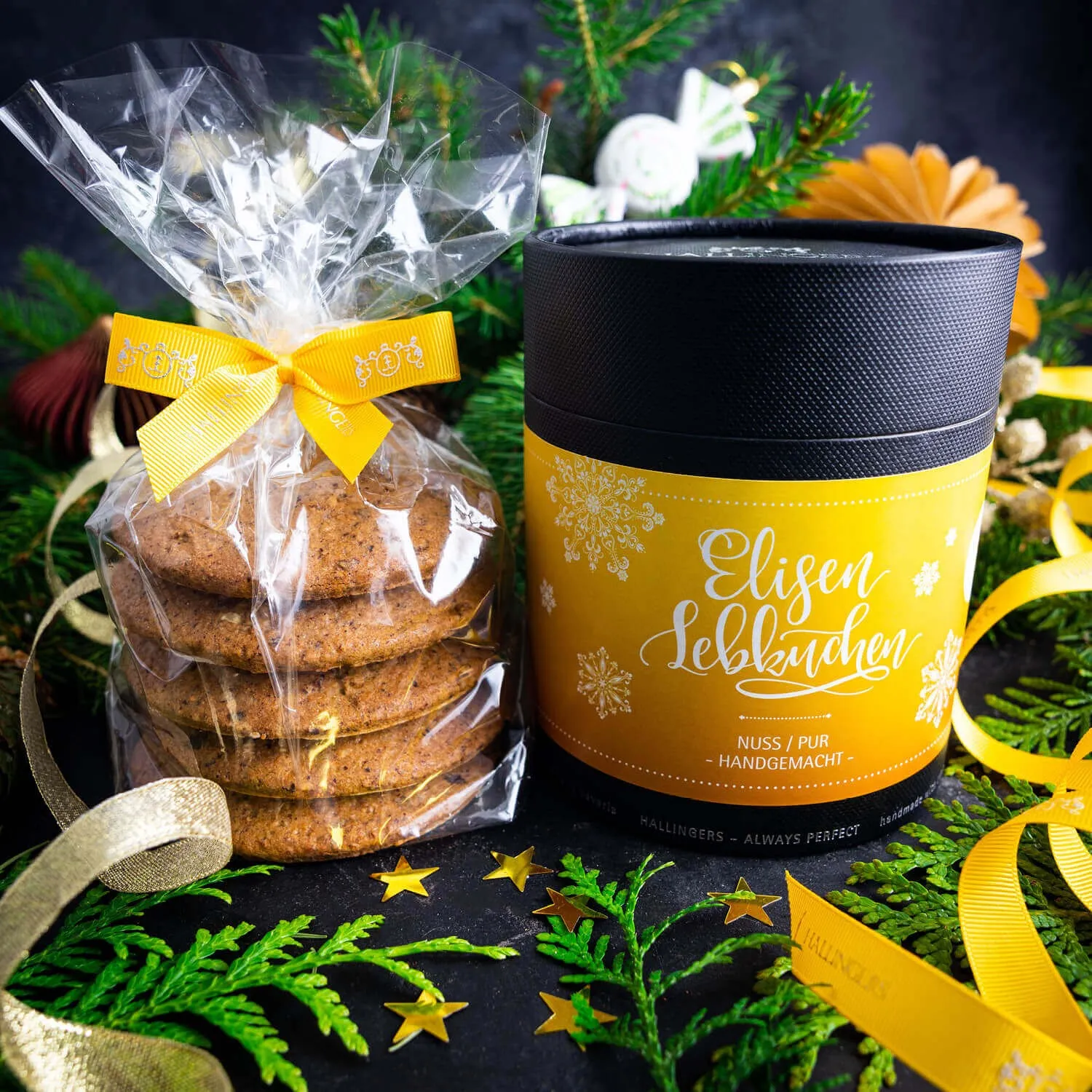 Für den intensiv, nussigen Lebkuchengeschmack sind diese puren Elisenlebkuchen ohne Glasur genau die richtige Nascherei für Sie.