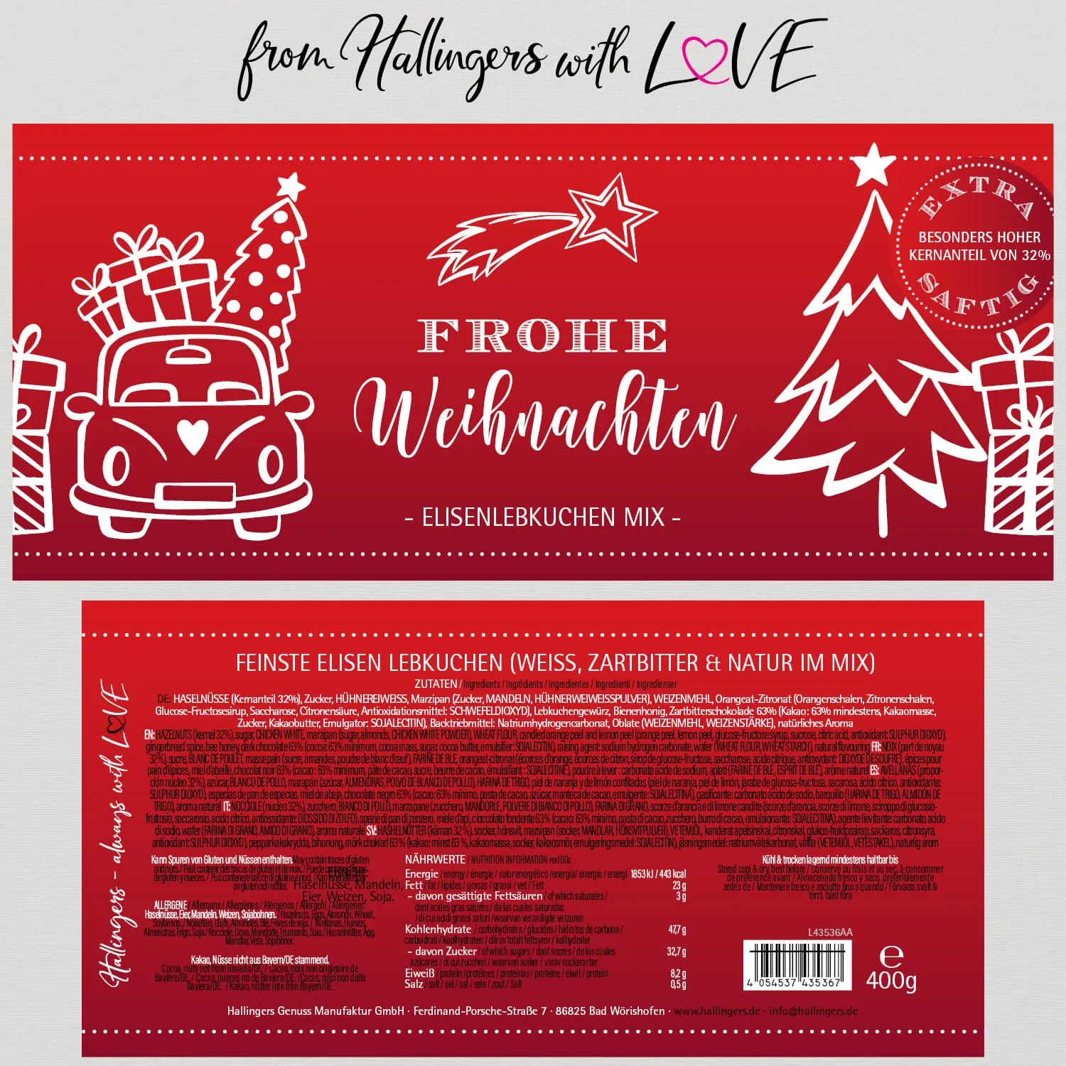 Frohe Weihnachten (Elisenlebkuchen, Mix)