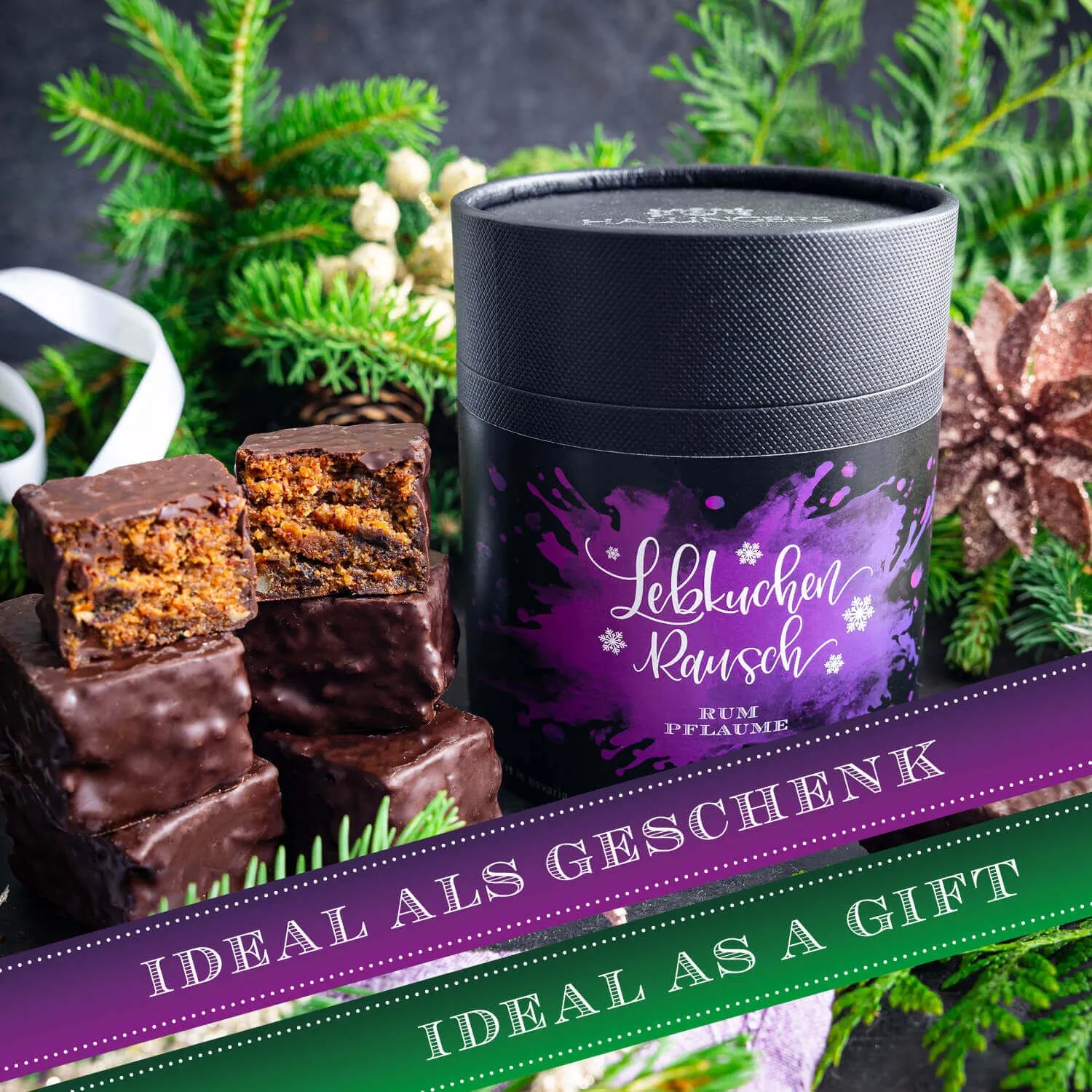 Ein Hauch Alkohol für das Aroma ist die perfekte Kombination in diesem besonderen Lebkuchen - was für ein Genuss!