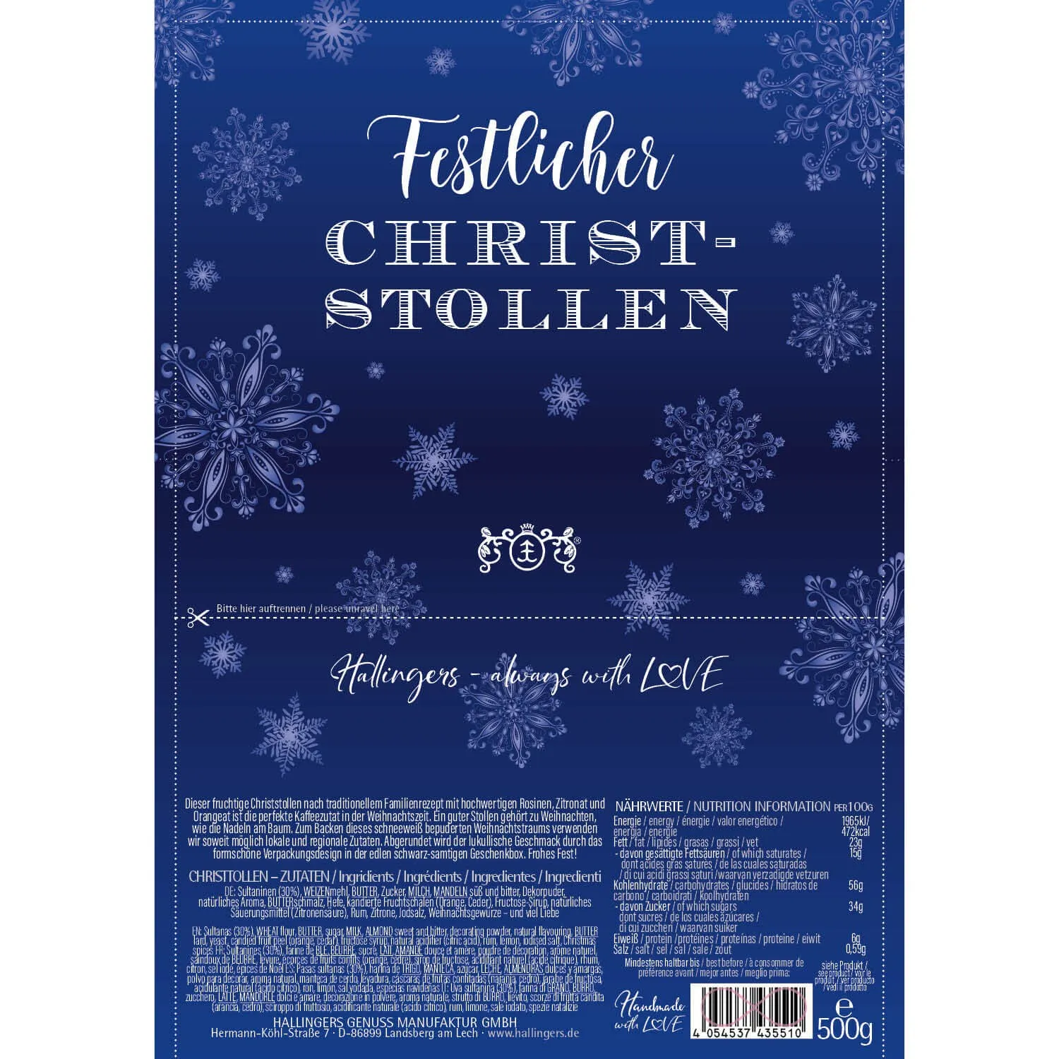 Festlicher Christstollen Blue (Christstollen)