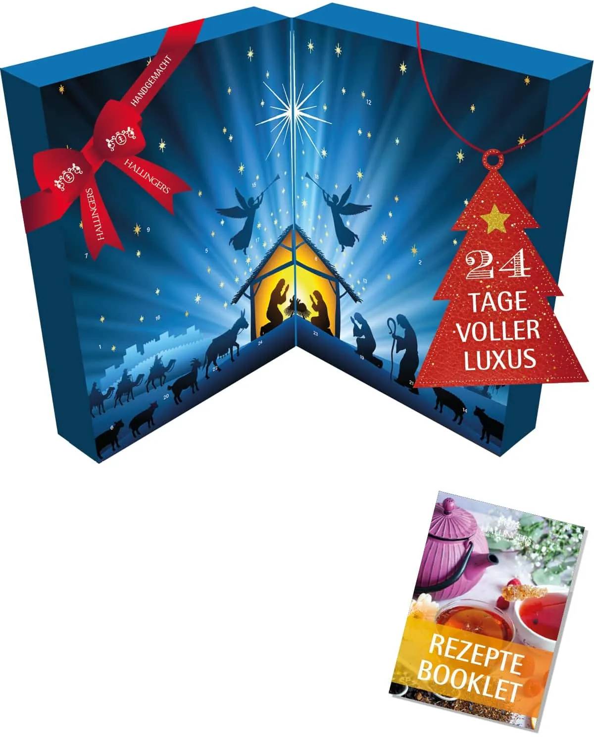 FEINKOST-MIX ADVENTSKALENDER - 24 Genussmomente mit Tee & Likör als exklusive Gourmet-Selektion für Genießer & Feinschmecker. Stilvoll verpackt als hochwertiger Adventskalender für besondere Genussmomente in der Weihnachtszeit