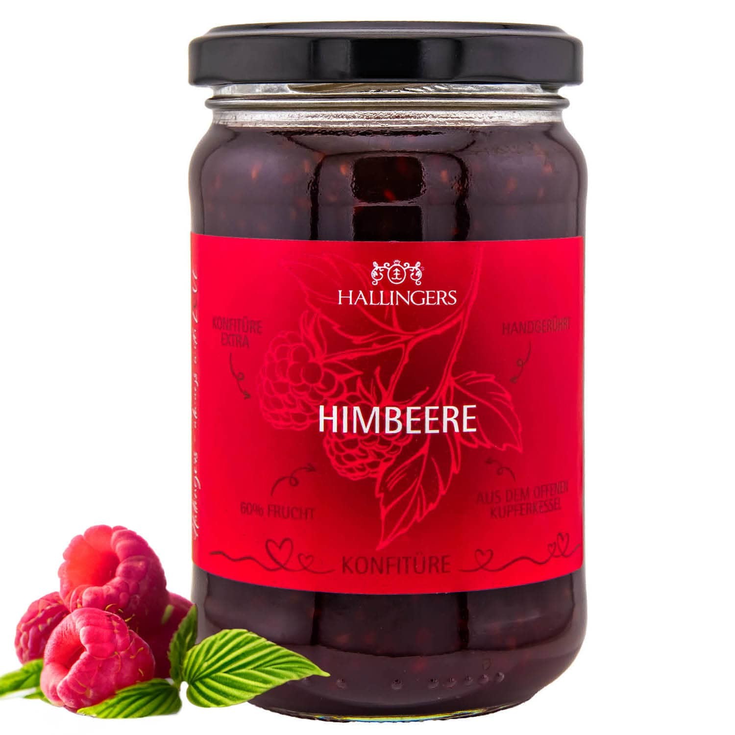 Konfitüre Geschenk - handgerührt Kupferkessel "Himbeere" - Hallingers Genuss Manufaktur
