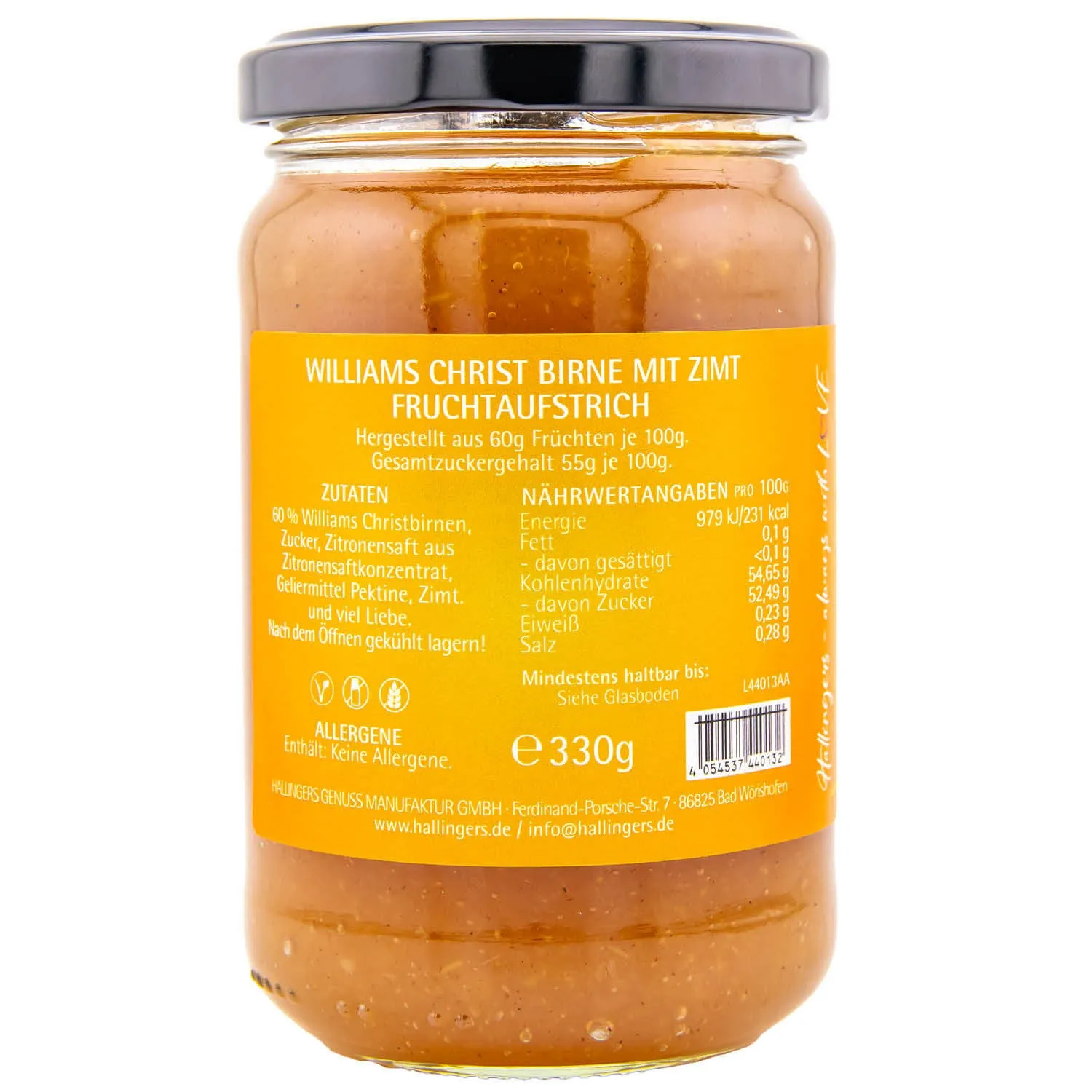 Williams Christbirne mit Zimt (Konfitüre)