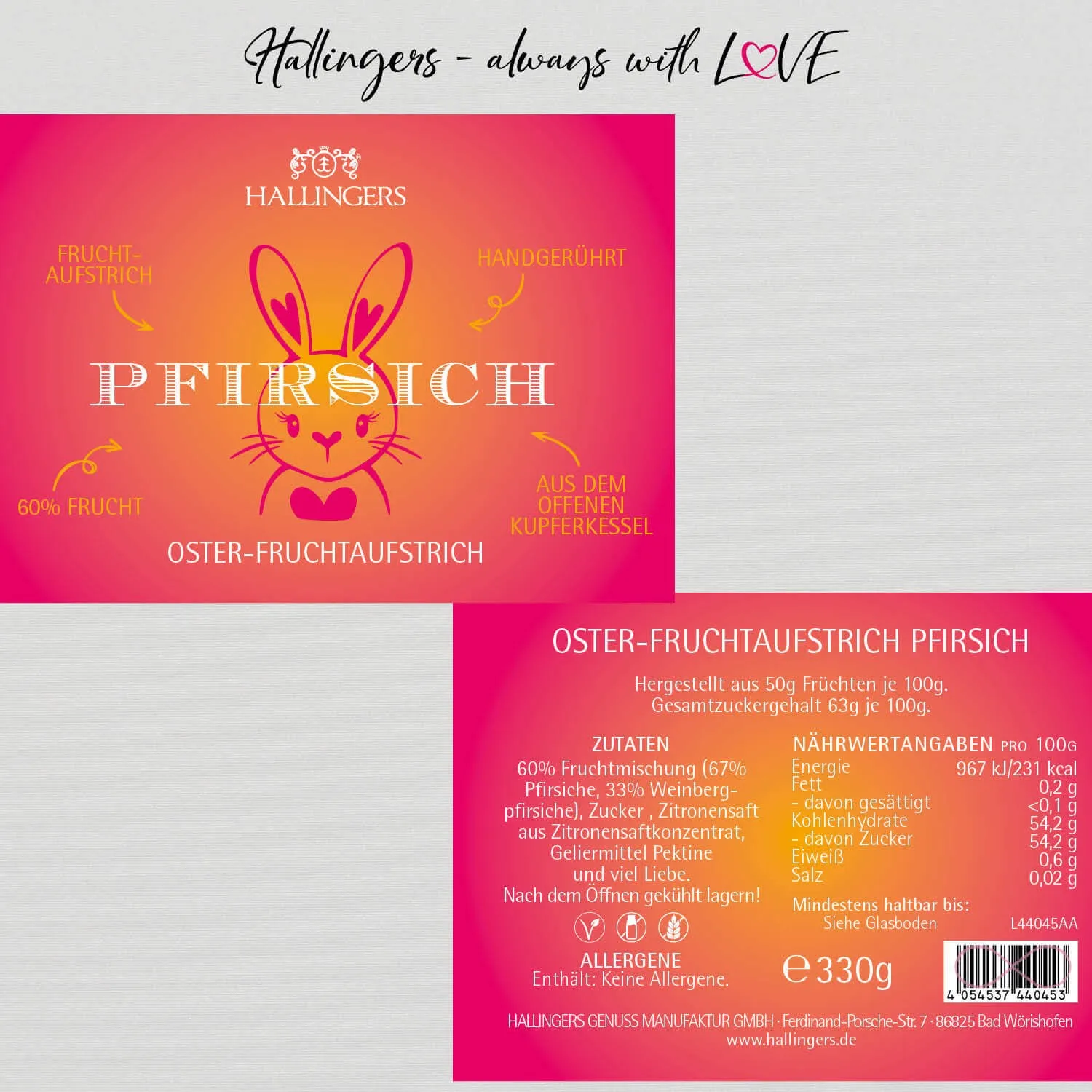 Oster Fruchtaufstrich Pfirsich (Fruchtaufstrich)