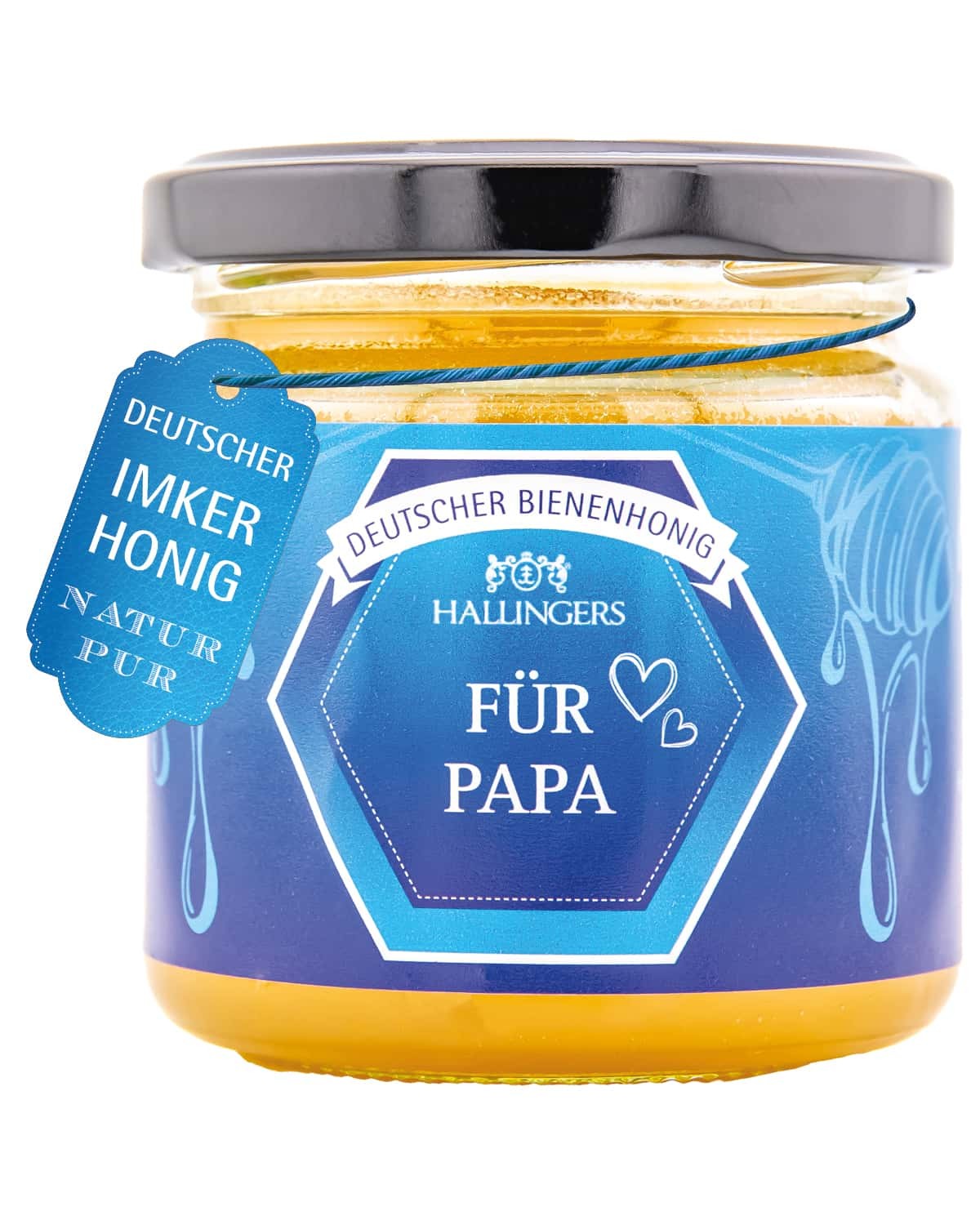 Honig Vatertagsgeschenk - ungefiltert vom Imker "Für Papa" - Hallingers Genuss Manufaktur