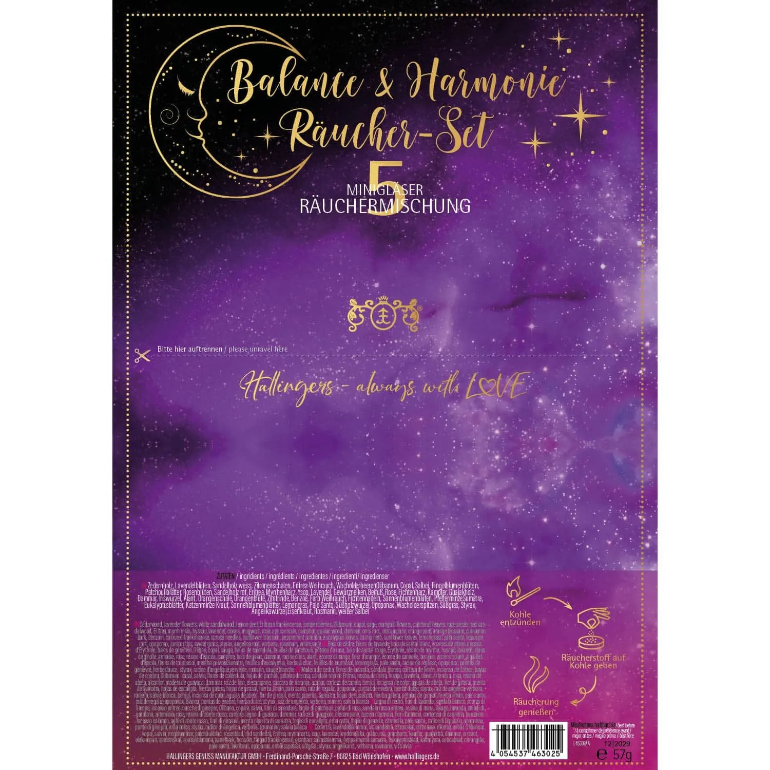 Balance & Harmonie Räucherset (5 Räucherwerke im Glas)