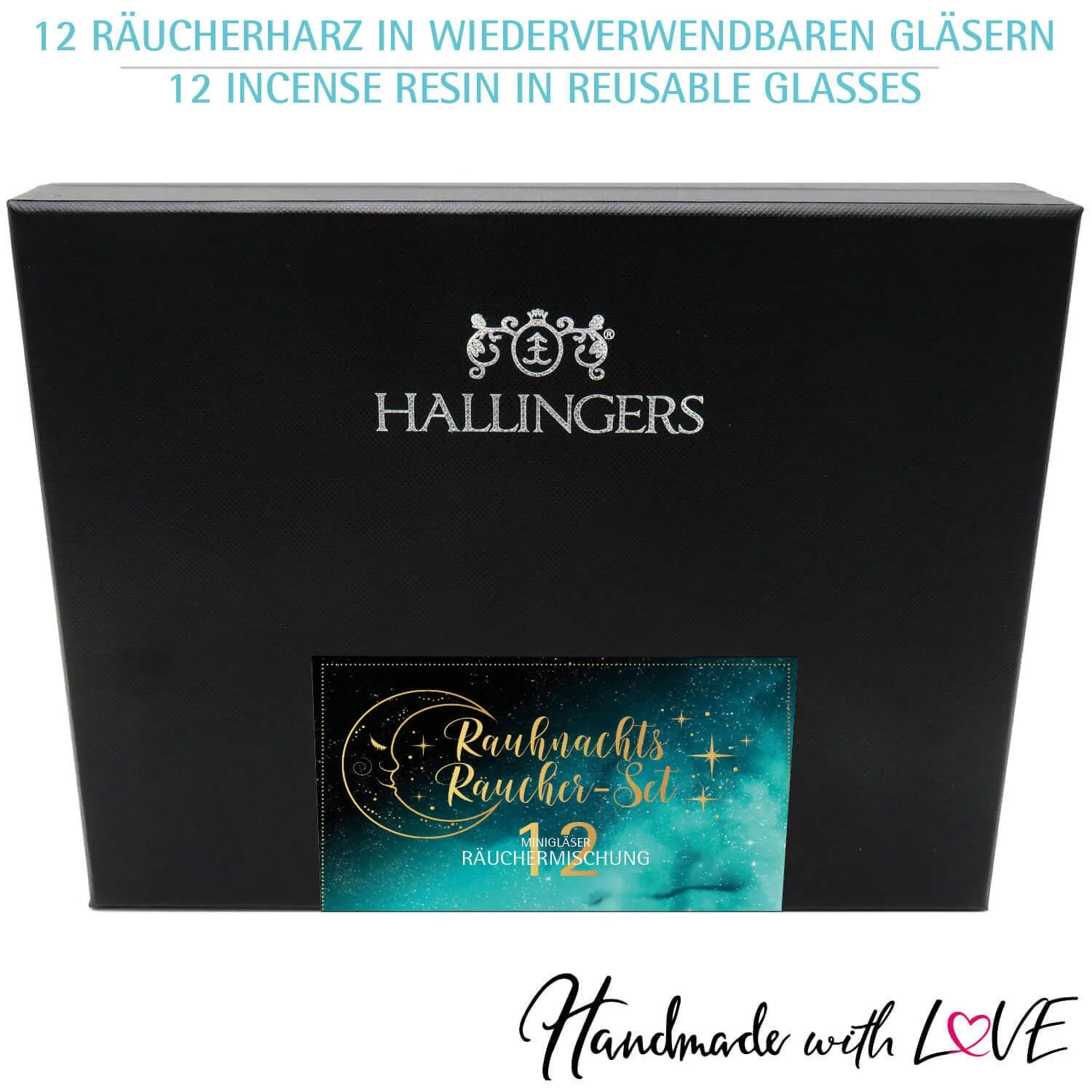 Räucherwerk-Set für die Rauhnächte (12 Räucherwerke im Glas)