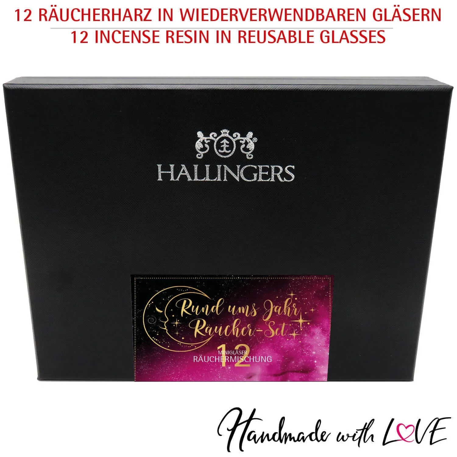 Räucherwerk-Set für das ganze Jahr (12 Räucherwerke im Glas)