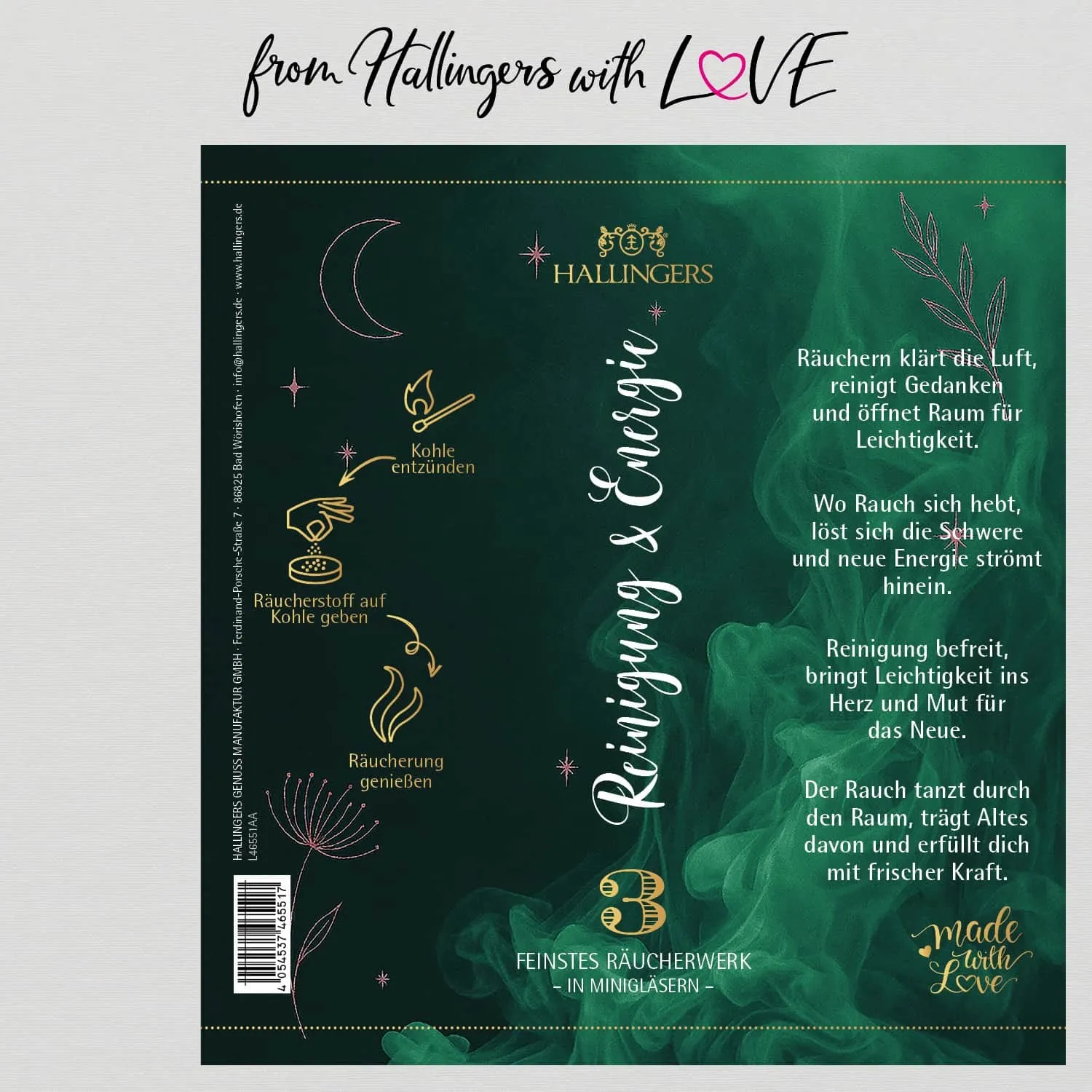 Reinigung & Energie (3 Räucherwerke im Glas)