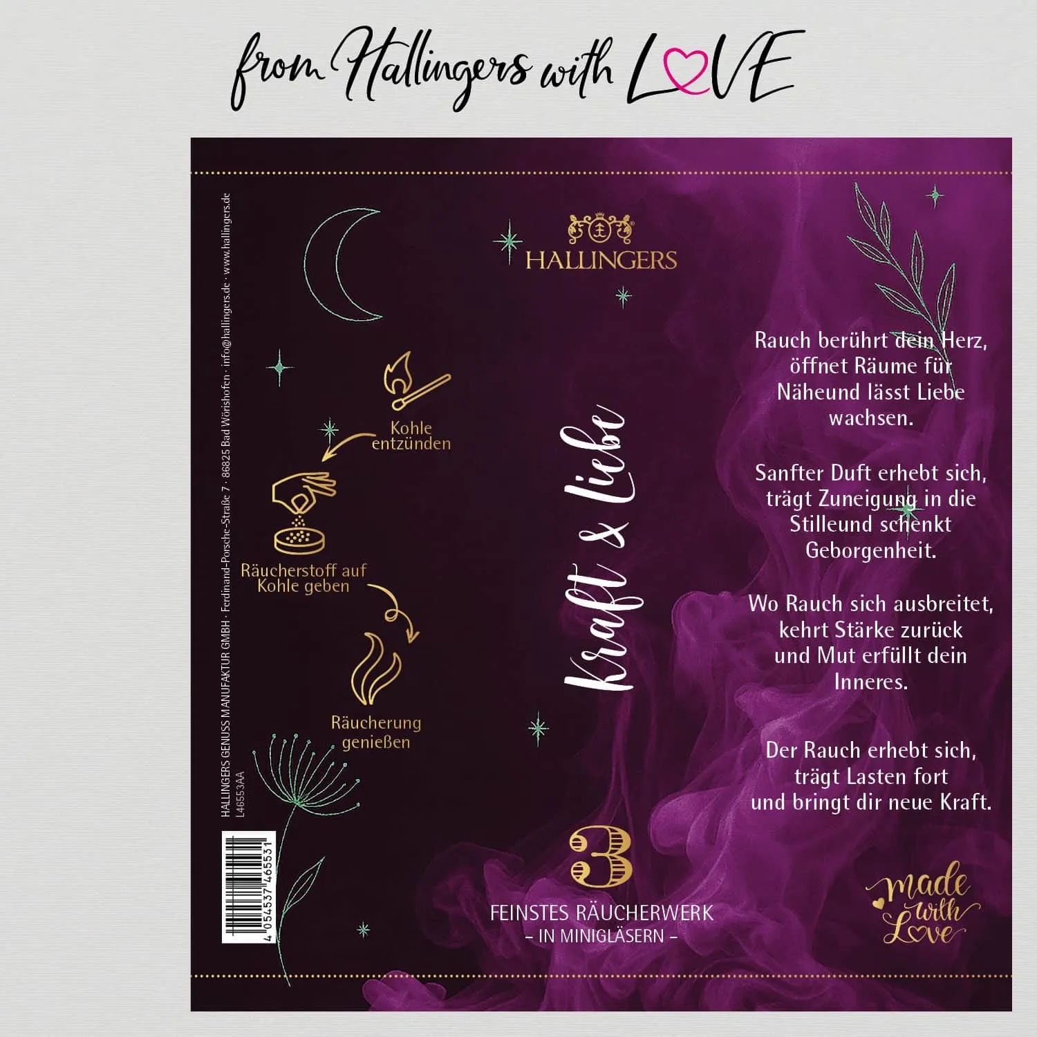 Kraft & Liebe (3 Räucherwerke im Glas)