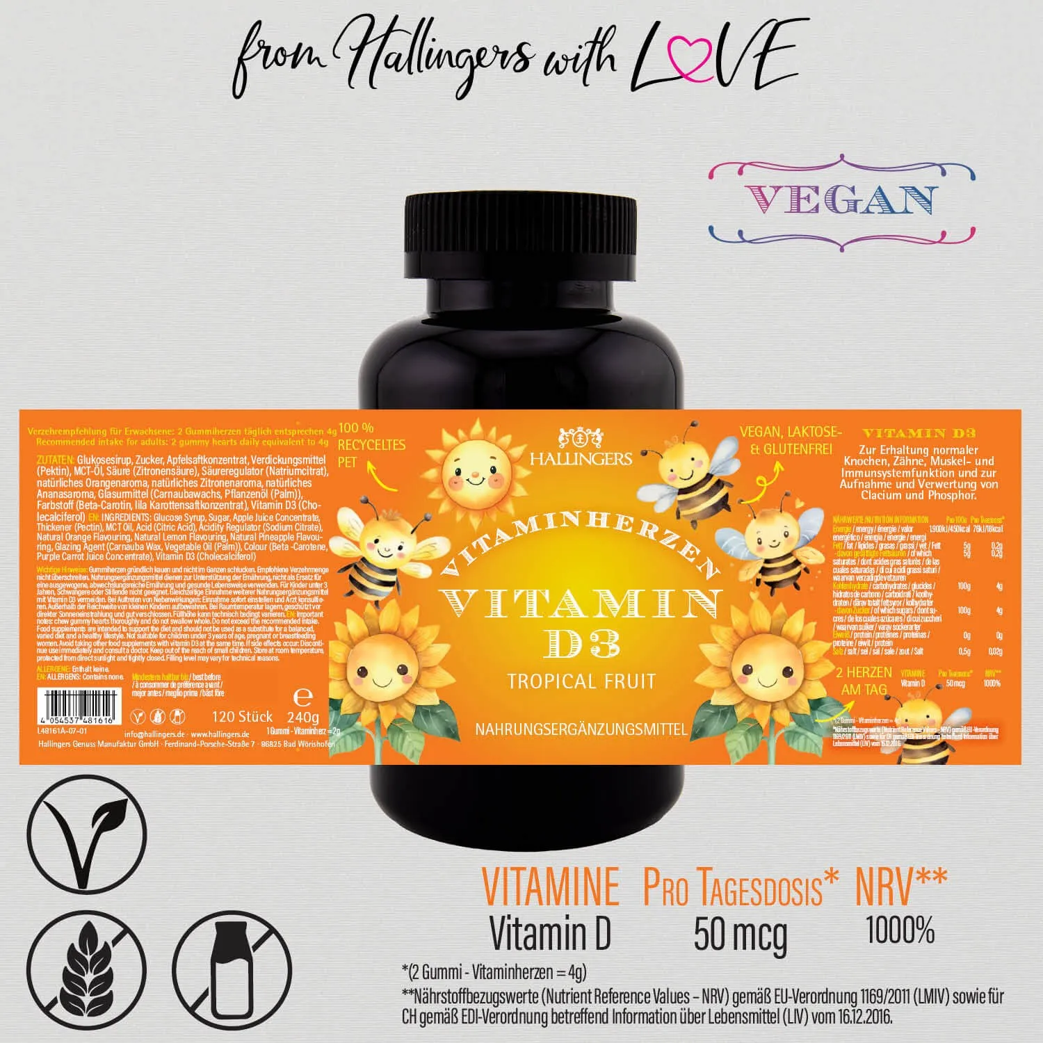 Vitamin D3 Kinder Bienen XL (Nahrungsergänzungsmittel)