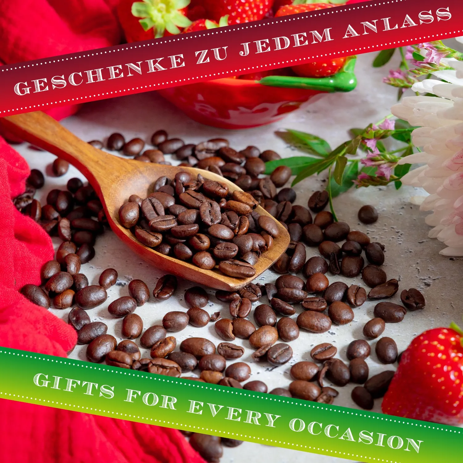 Der Duft von Kaffee erfüllt den Raum - vollaromatisch und ausgewogen, da bei niedrigen Temperaturen langzeit-geröstet!