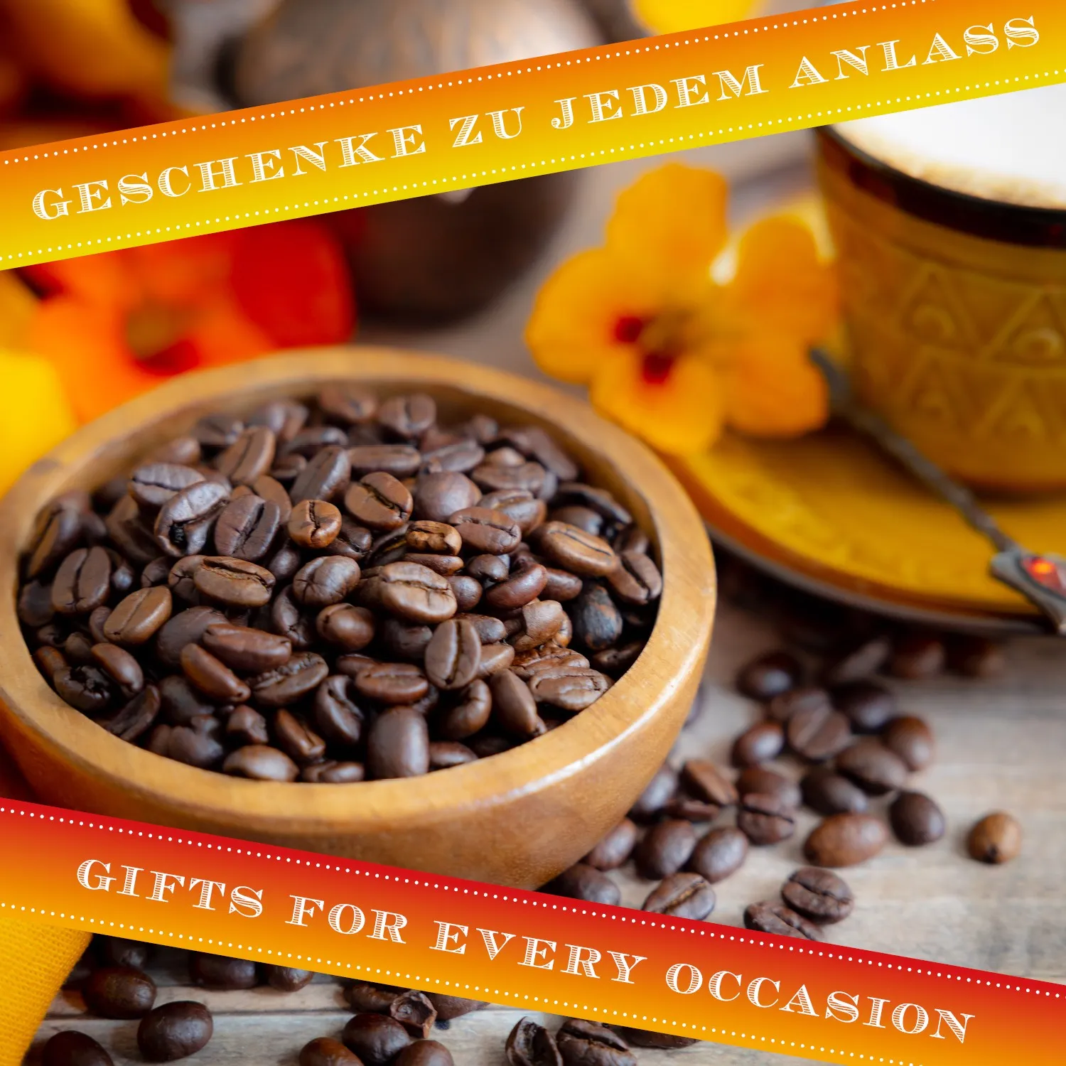 Der Duft von Kaffee erfüllt den Raum - vollaromatisch und ausgewogen, da bei niedrigen Temperaturen langzeit-geröstet!