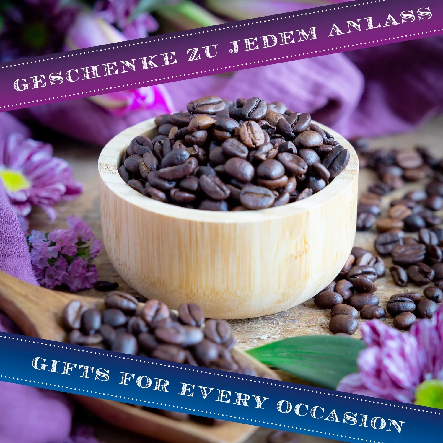 Der Duft von Kaffee erfüllt den Raum - vollaromatisch und ausgewogen, da bei niedrigen Temperaturen langzeit-geröstet!