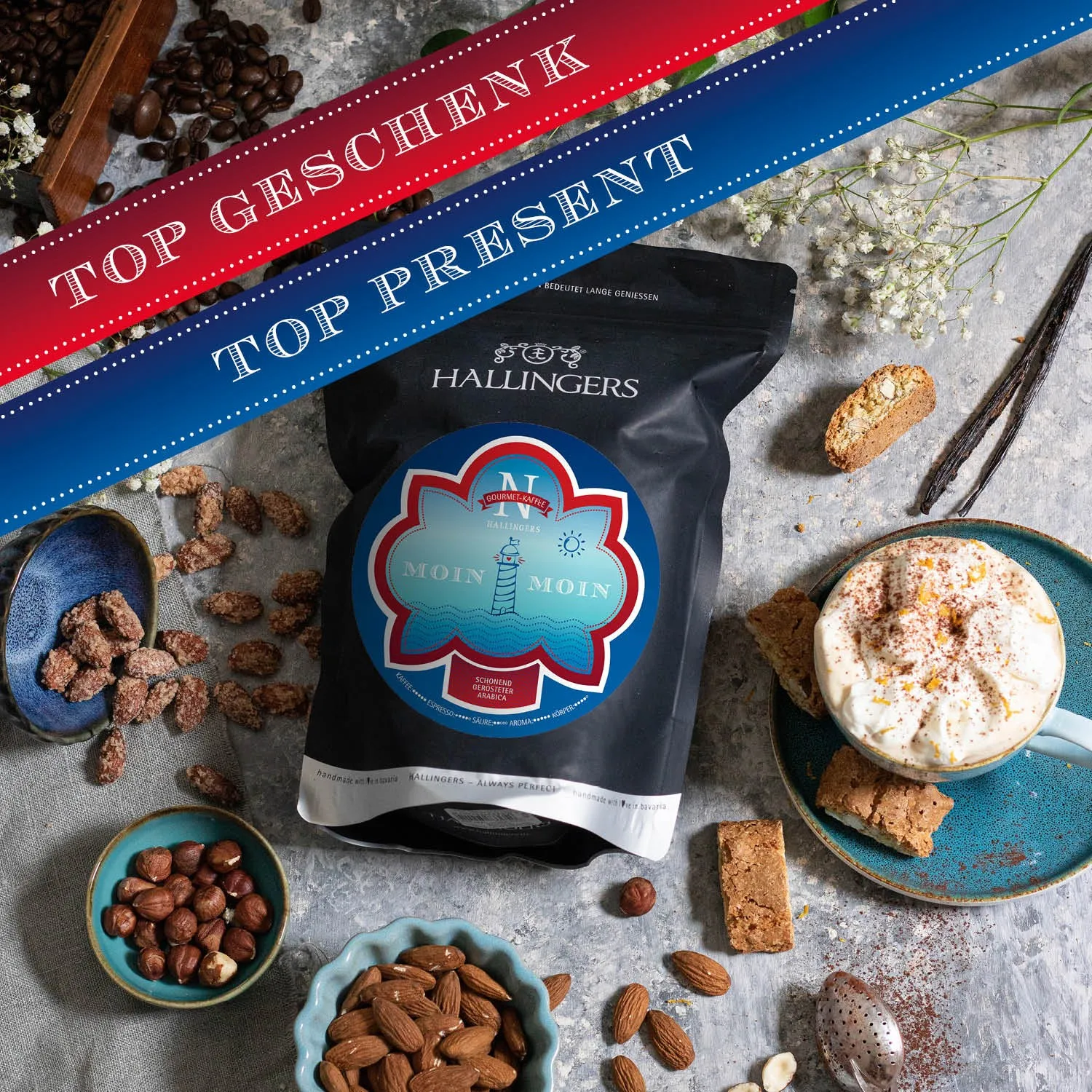 Kaffeeduft weht um die Nasen, liebe Grüße vom Osterhasen!