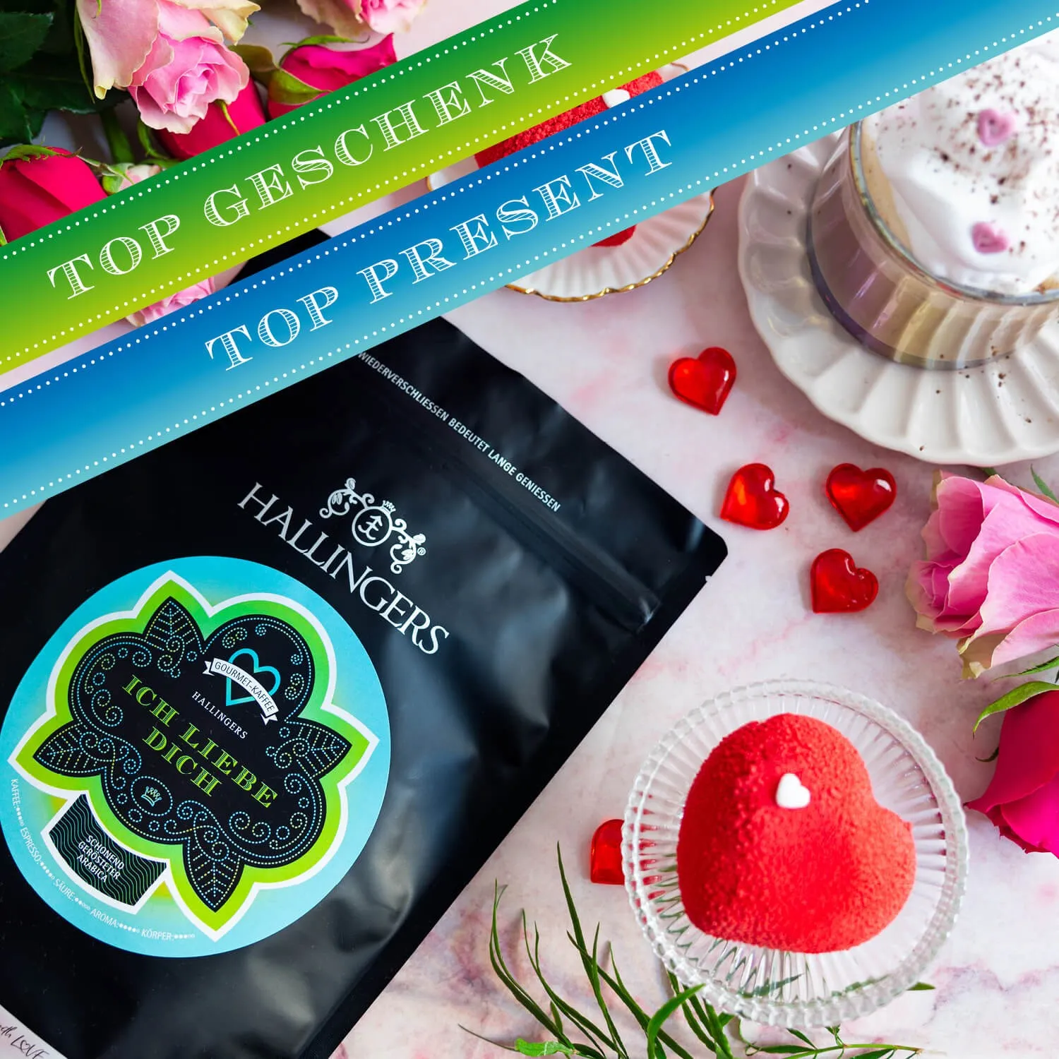 Das perfekte Geschenk für alle Kaffeeliebhaber und Genießer! Mit Liebe und Kaffee wird alles gut.