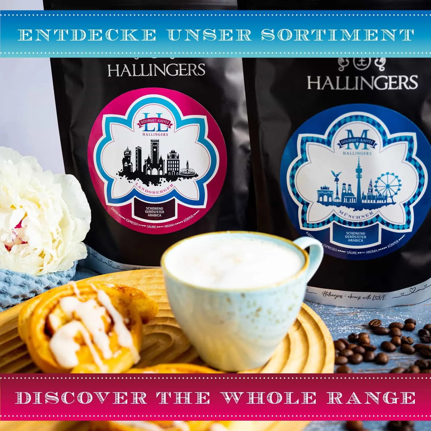 Der Duft von Kaffee erfüllt den Raum - vollaromatisch und ausgewogen, da bei niedrigen Temperaturen langzeit-geröstet!