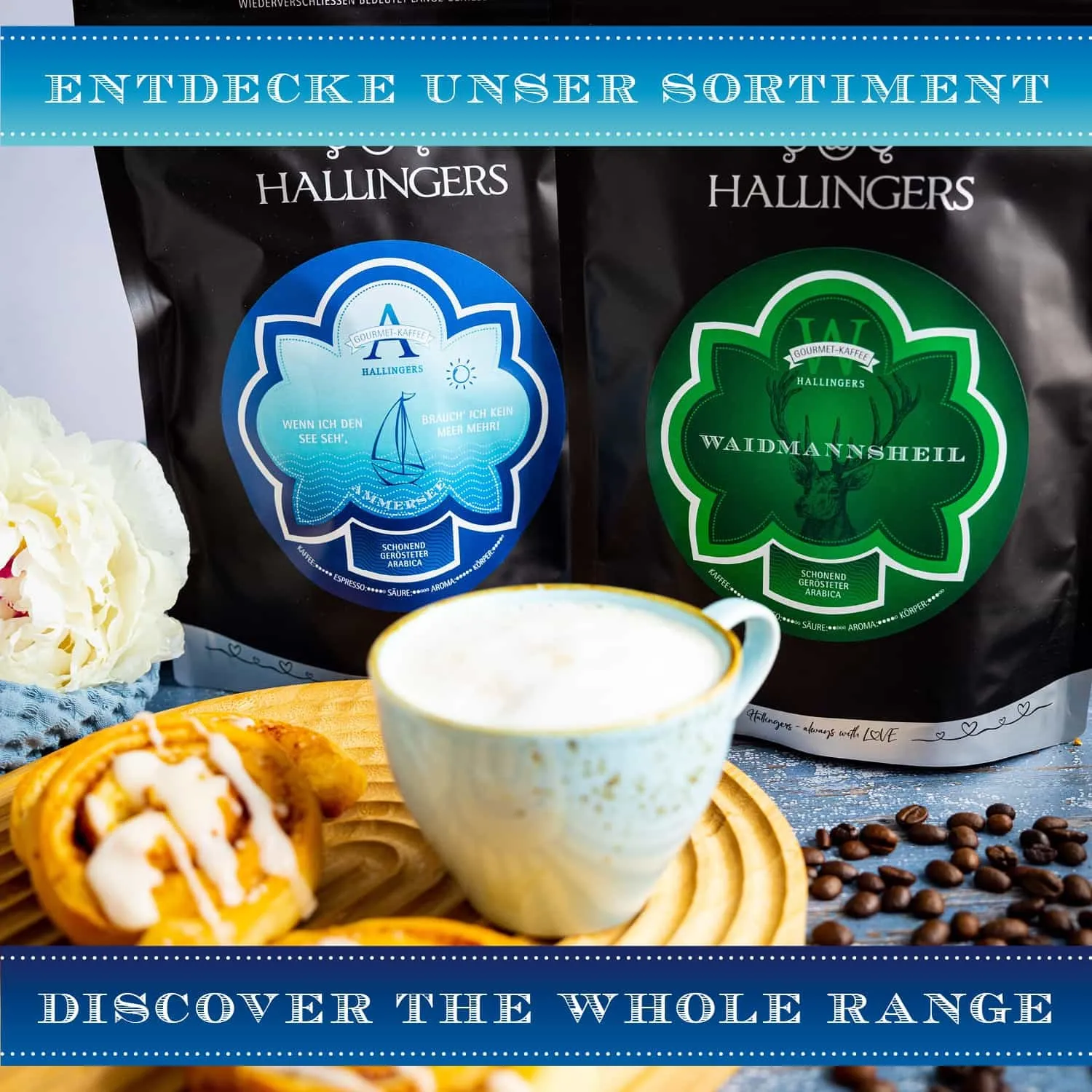 Der Duft von Kaffee erfüllt den Raum - vollaromatisch und ausgewogen, da bei niedrigen Temperaturen langzeit-geröstet!