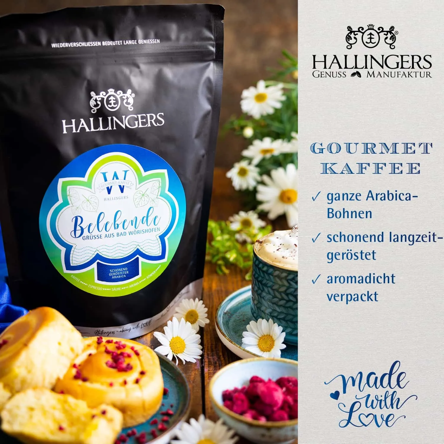 EDEL-KAFFEE - Schonend langzeitgerösteter Kaffee bei niedrigen Temperaturen für besonders aromatischen & ausgewogenen Kaffeegenuss. Die besondere Geschenkidee für Kaffeeliebhaber, Feinschmecker & genussvolle Kaffeemomente