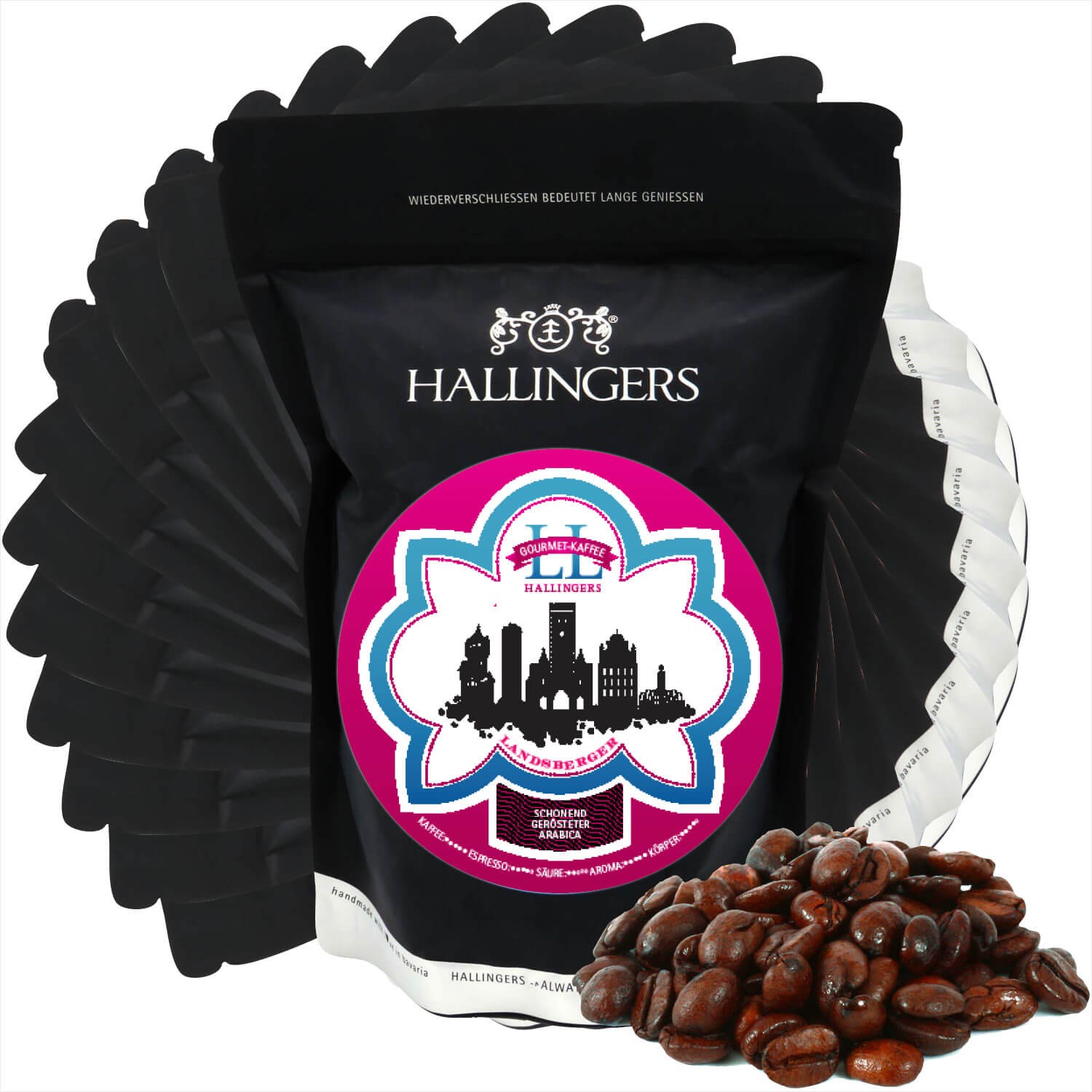 Gourmet-Kaffee, schonend langzeit-geröstet (5000g) - 10x 500g No. LL - Landsberger Gourmet-Kaffee