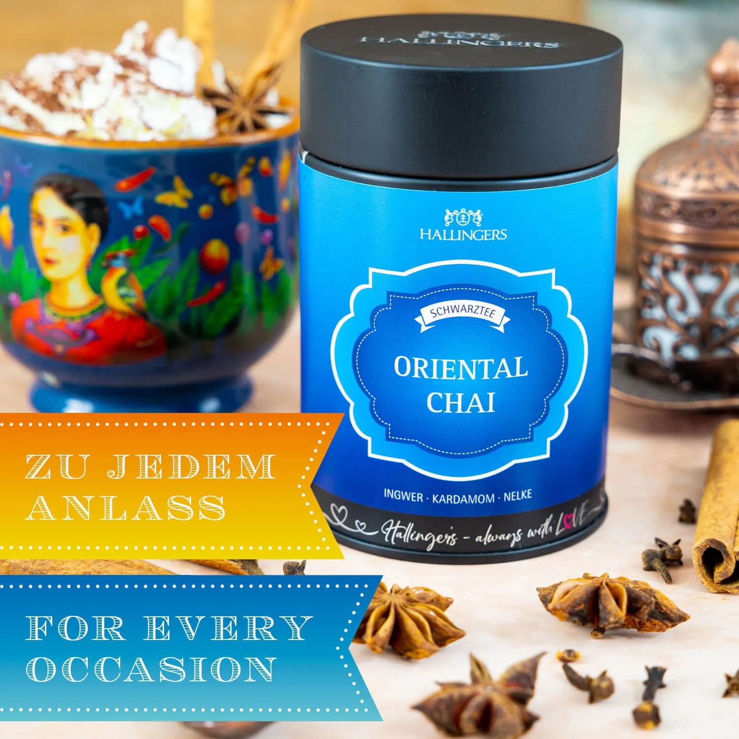 Hochqualitativer Schwarztee, vollgepackt mit natürlichem Koffein, L-Theanin, Theobromin, Vitaminen und Mineralstoffen.