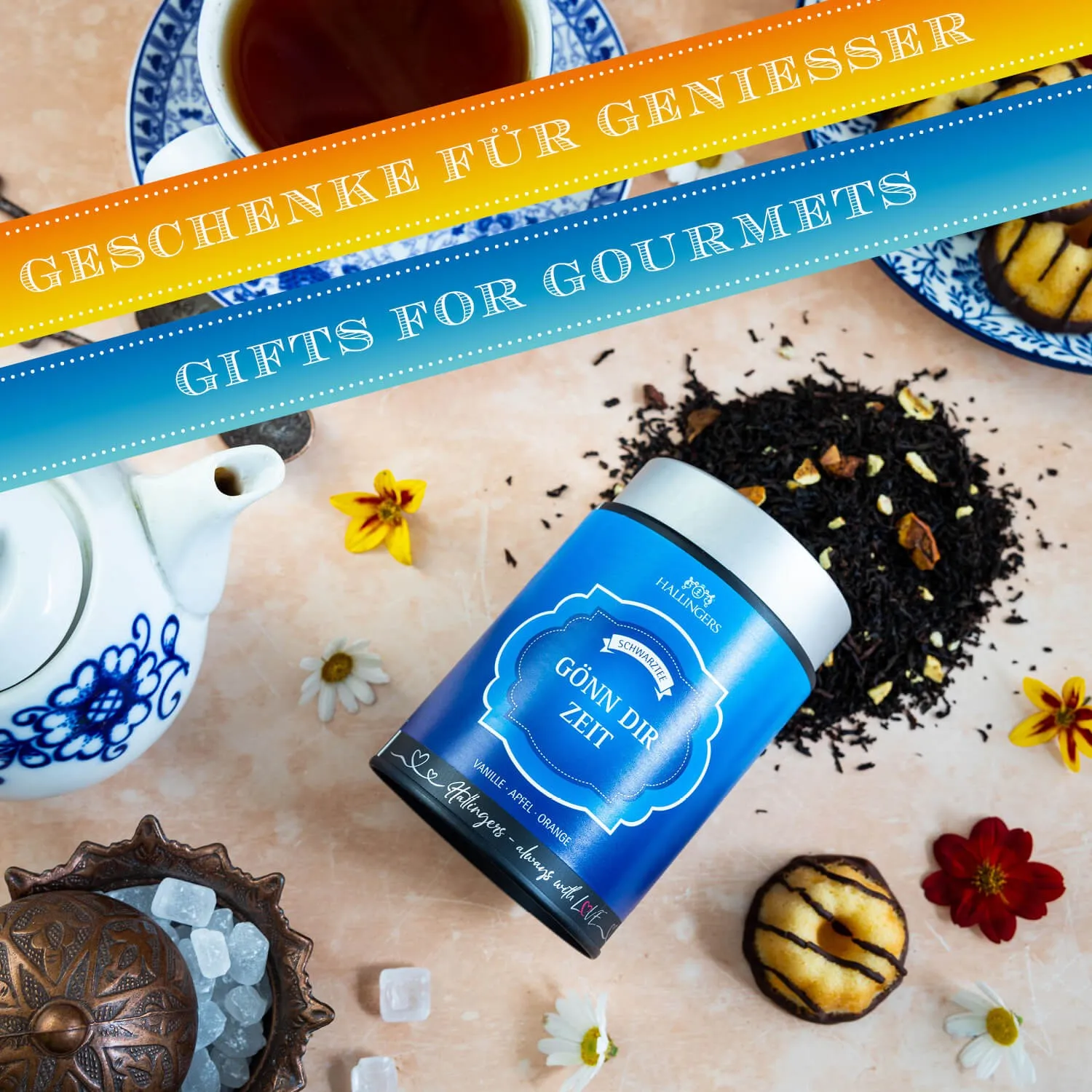 Vanille · Apfel · Orange - Zubereitung: 100°C| 3-4 Min.| 1 TL