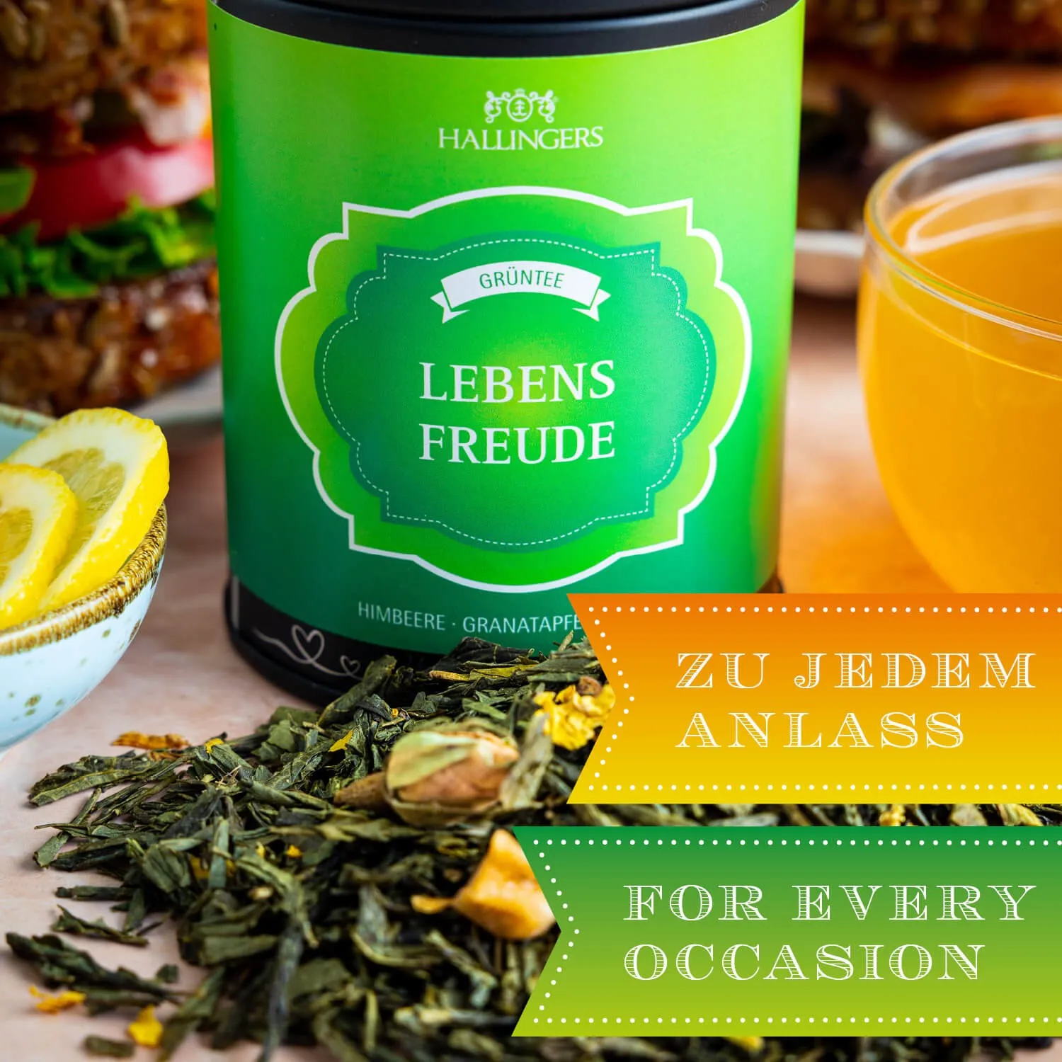 Hochwertiger Grüntee, reich an natürlichem Koffein, L-Theanin, Theobromin, Vitaminen und Mineralstoffen.